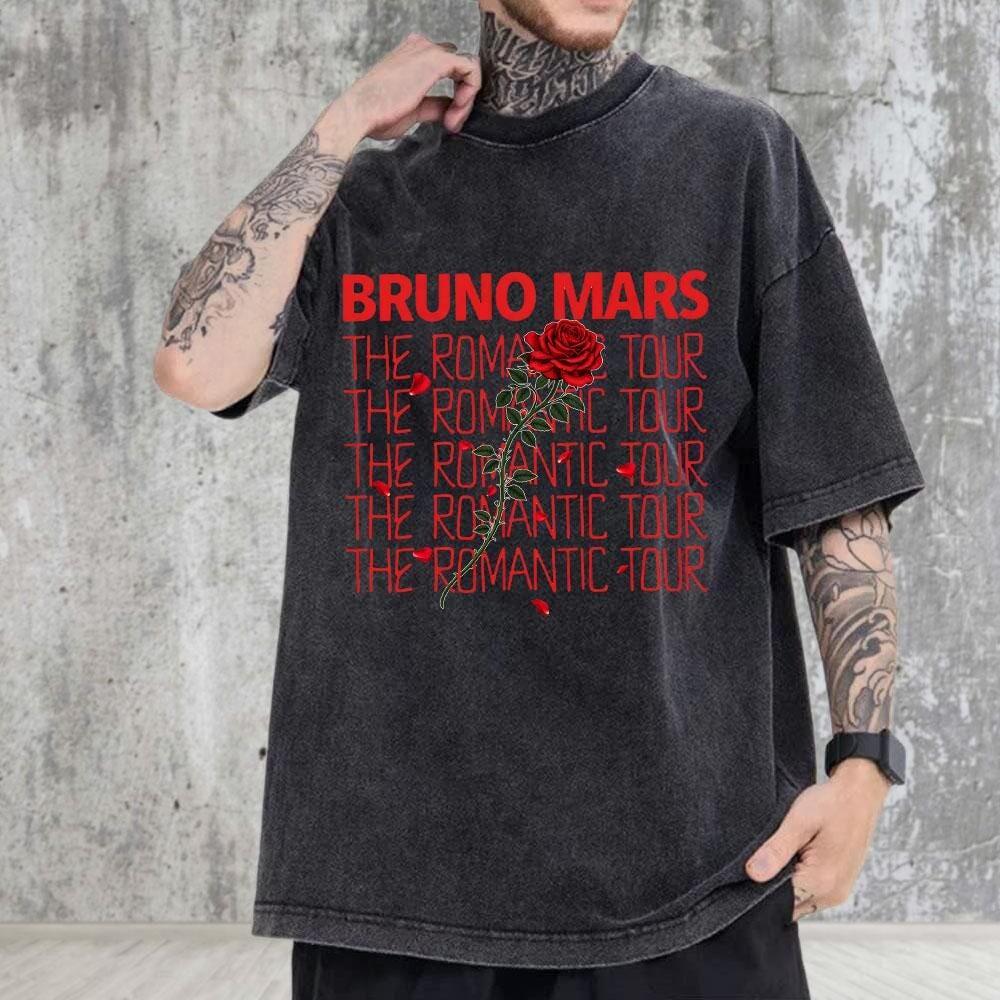 Bruno Mars The Romantic Tour T-shirt, Pop Singer Shirt, Retro 90s Pop Tour Inspired 2026 Tour, R&B Inspired Concert Tee, Music Fan Gift HFN Shirt - Image 5