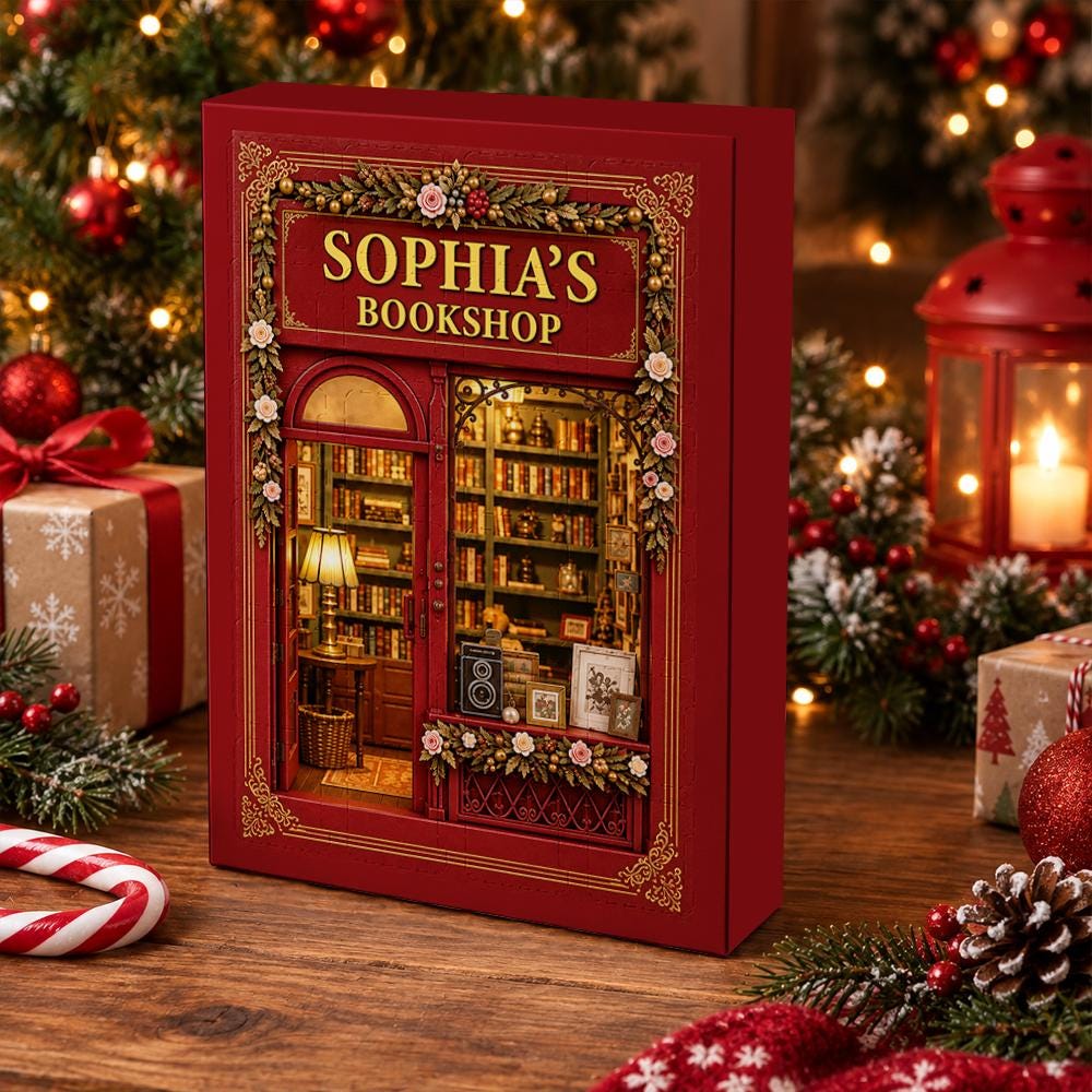 Personalized Book Advent Calendar HG, 24 Acrylic Charms, Custom Name, Book Lover Countdown, Reading Keepsake Collection - Image 2