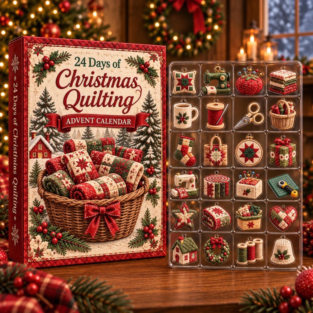 2026 Quilting Advent Calendar HG: 24-Day Christmas Countdown, Acrylic Ornaments (Box)