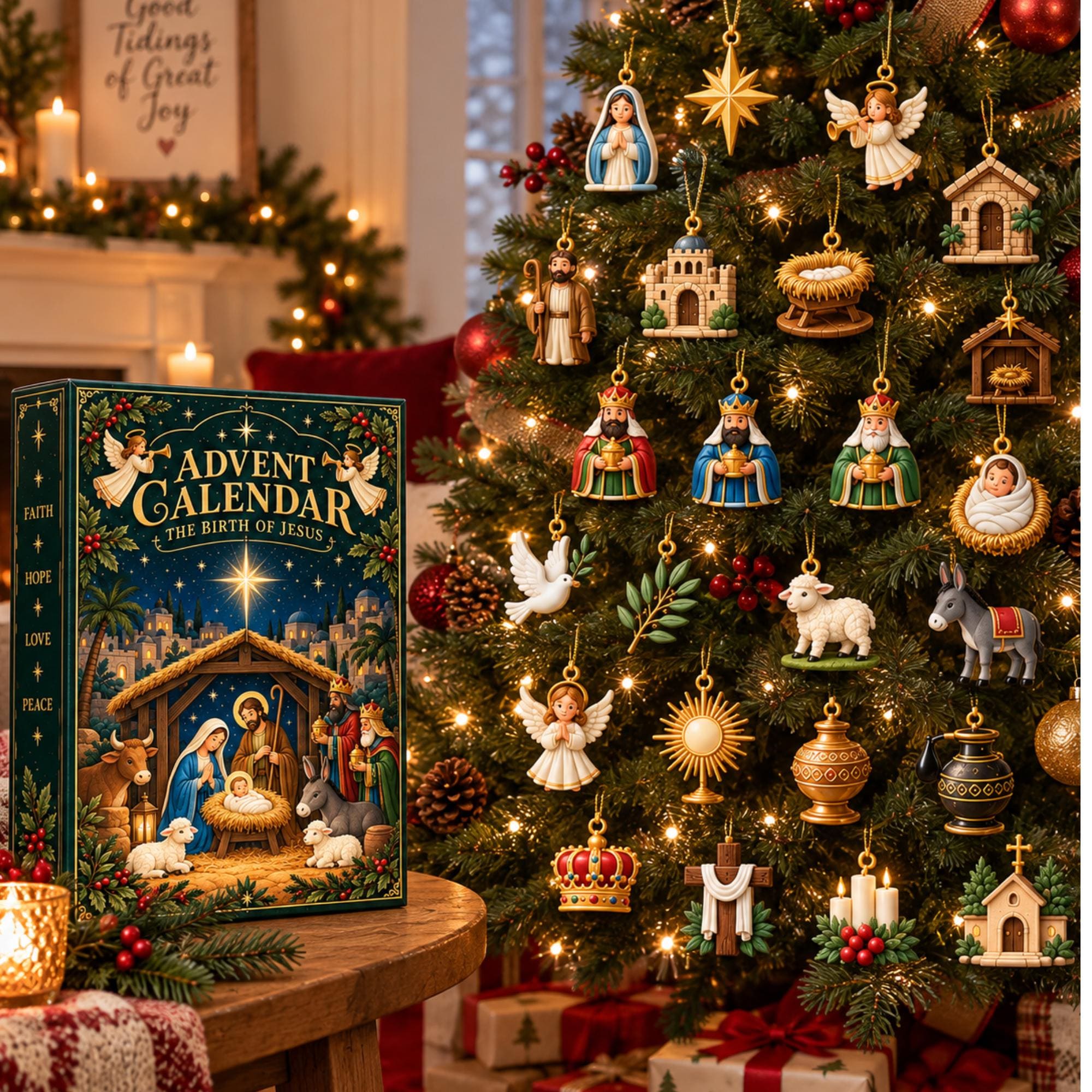 Nativity Advent Calendar HG 2026: 24-Day Christmas Countdown (Acrylic Ornaments) - Image 3