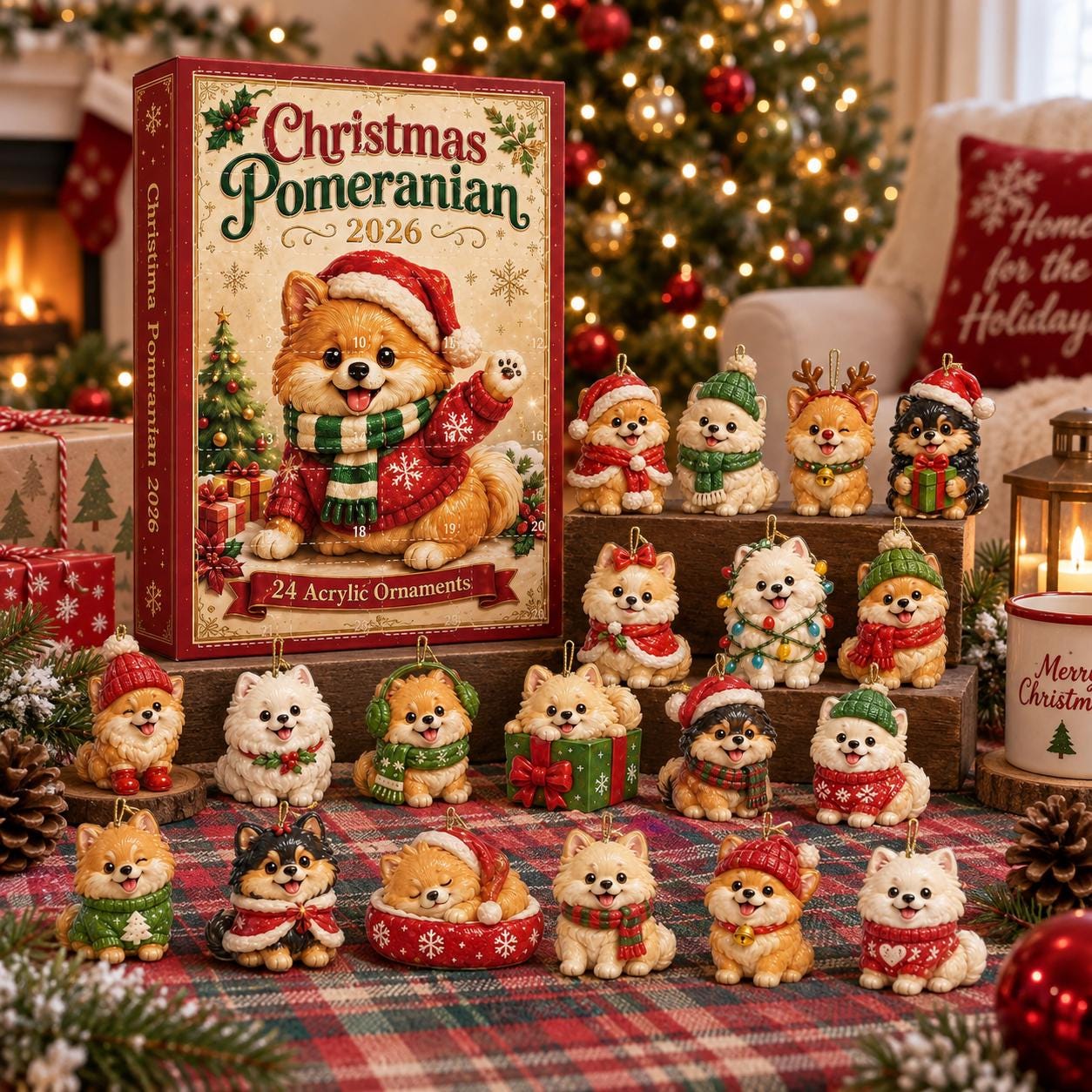 2026 Golden Retriever Advent Calendar HG | 24 Acrylic Dog Ornaments (Holiday Countdown) - Image 7