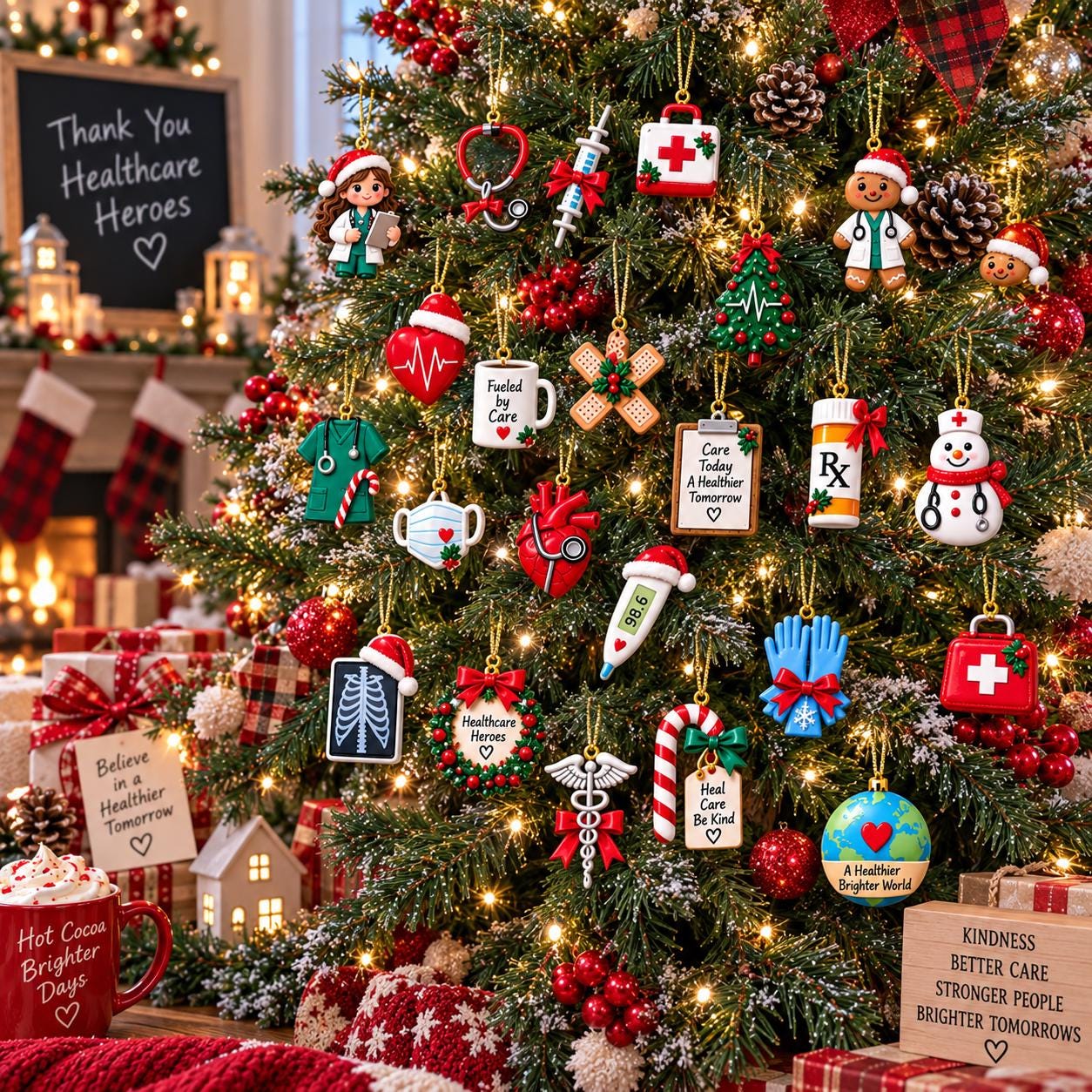 Personalized Doctor Advent Calendar HG, Healthcare Countdown, 24 Mini Ornaments, Custom Name Medical Gift, Christmas GIFT 2026, Doctor Decor - Image 3