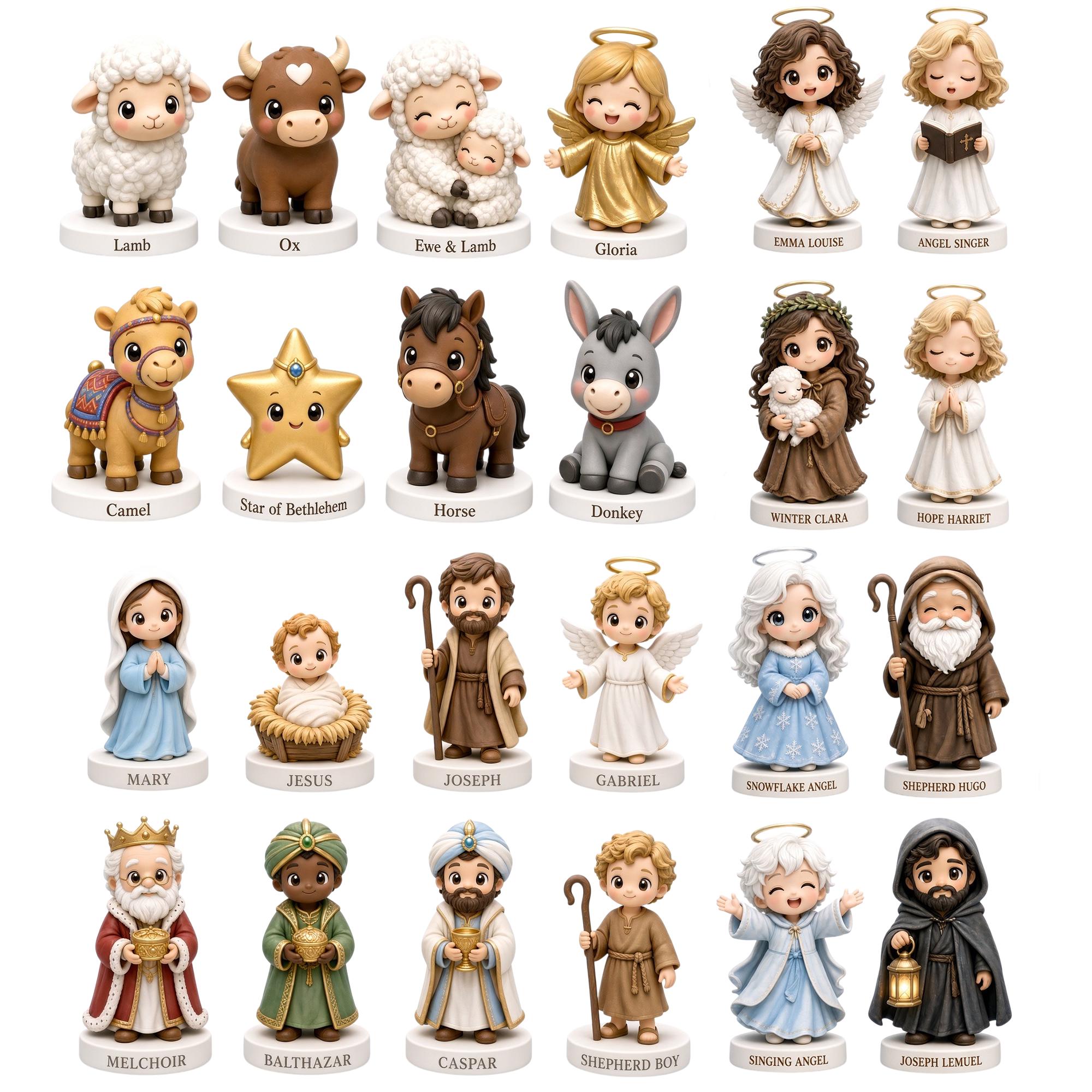 Nativity Advent Calendar HG 2026, 24 Day Christmas Countdown, Acrylic Nativity Ornaments, Christian Christmas Gift for Kids & Family - Image 6