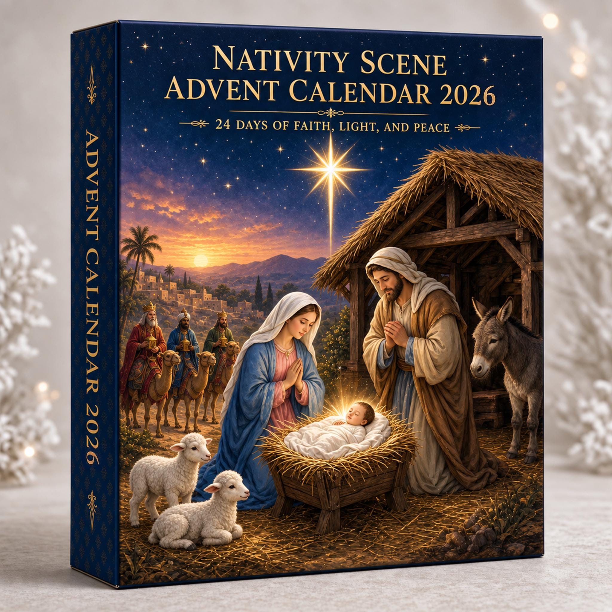 Nativity Advent Calendar HG 2026, 24 Day Christmas Countdown, Acrylic Nativity Ornaments, Christian Christmas Gift for Kids & Family - Image 7