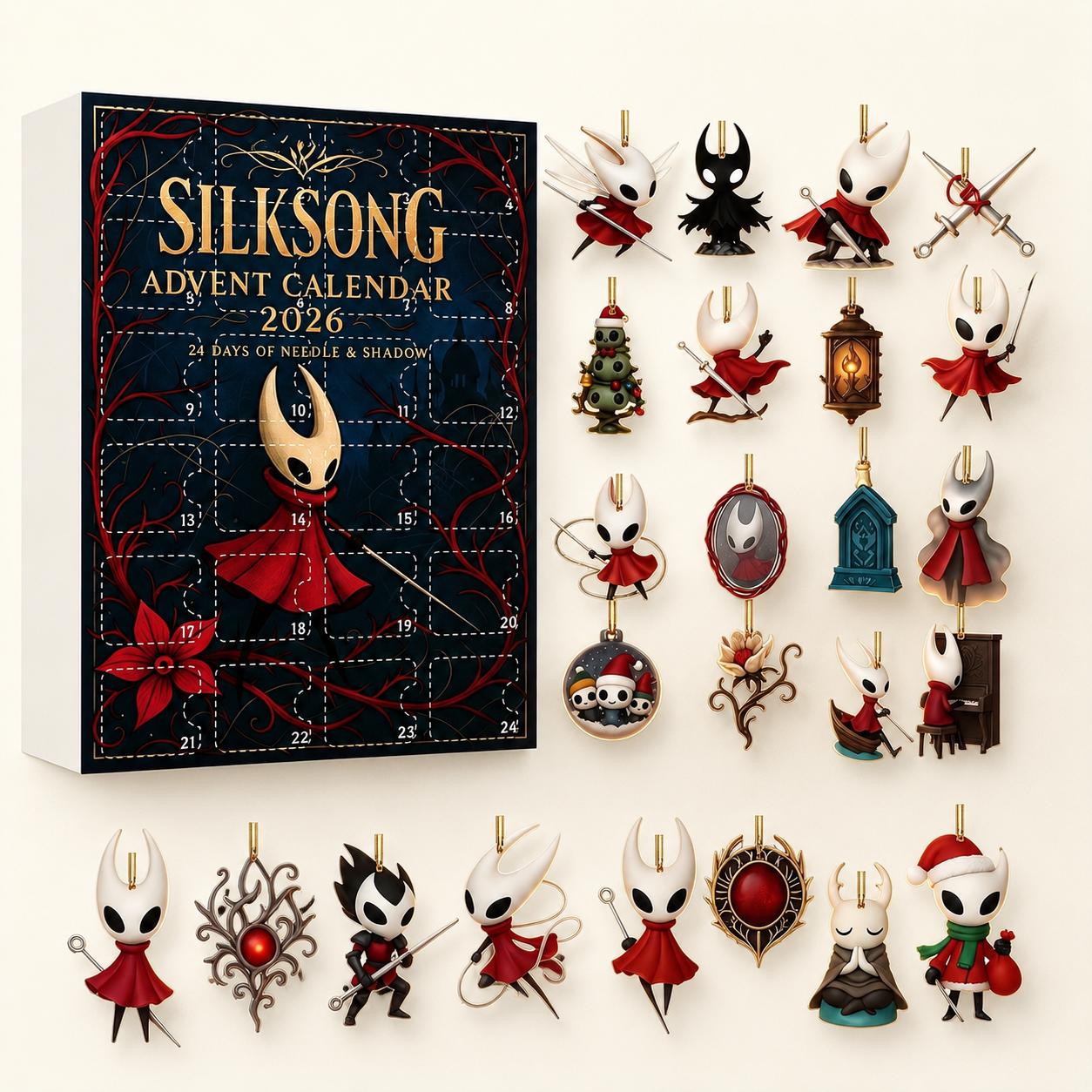 Advent Calendar 2026, 24 Days of Needle & Shadow, HG Christmas Countdown, Game Fan Gift, Acrylic Ornaments Set, Christmas Gift