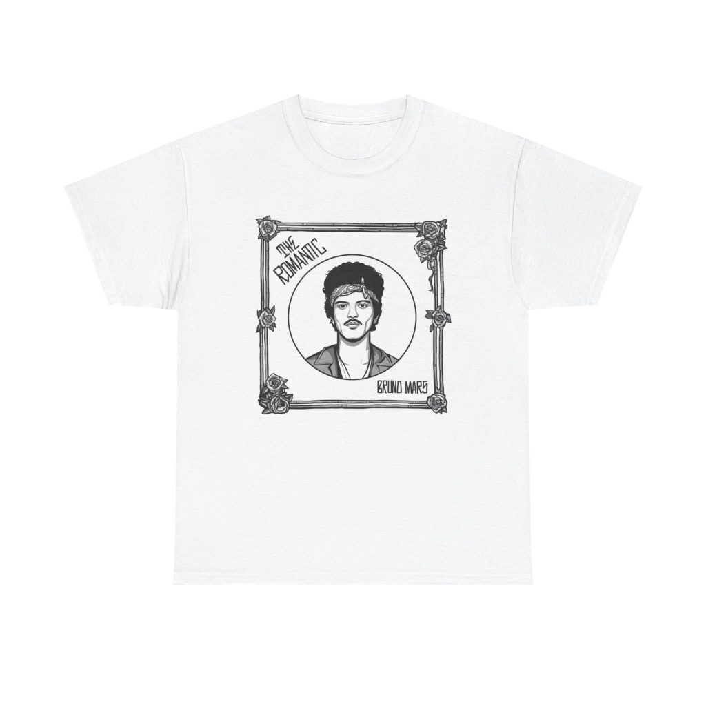 Bruno Mars Portrait Tee Framed Illustration Music Artist Shirt Tour Fan-made Merch HFN Shirt