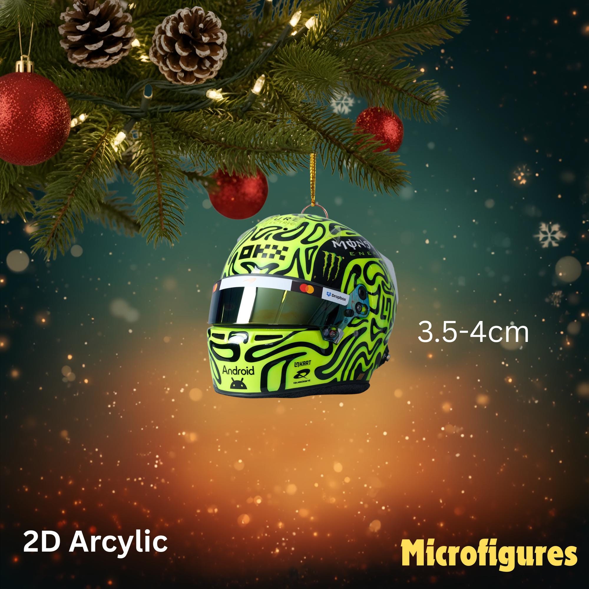 2026 Racing Helmet Advent Calendar HG, 24 Day Motorsport Christmas Countdown, Race Car Fan Ornament Gift - Image 3