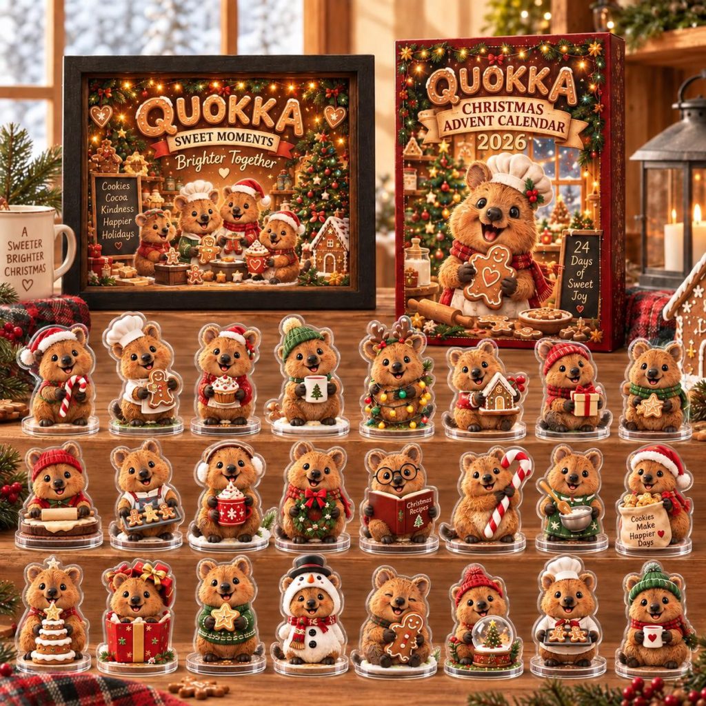 Quokka Christmas Advent Calendar HG 2026, 24 Days Countdown Holiday Decor, Cute Australian Animal Figurines, Unique Xmas Gift for Kids Family