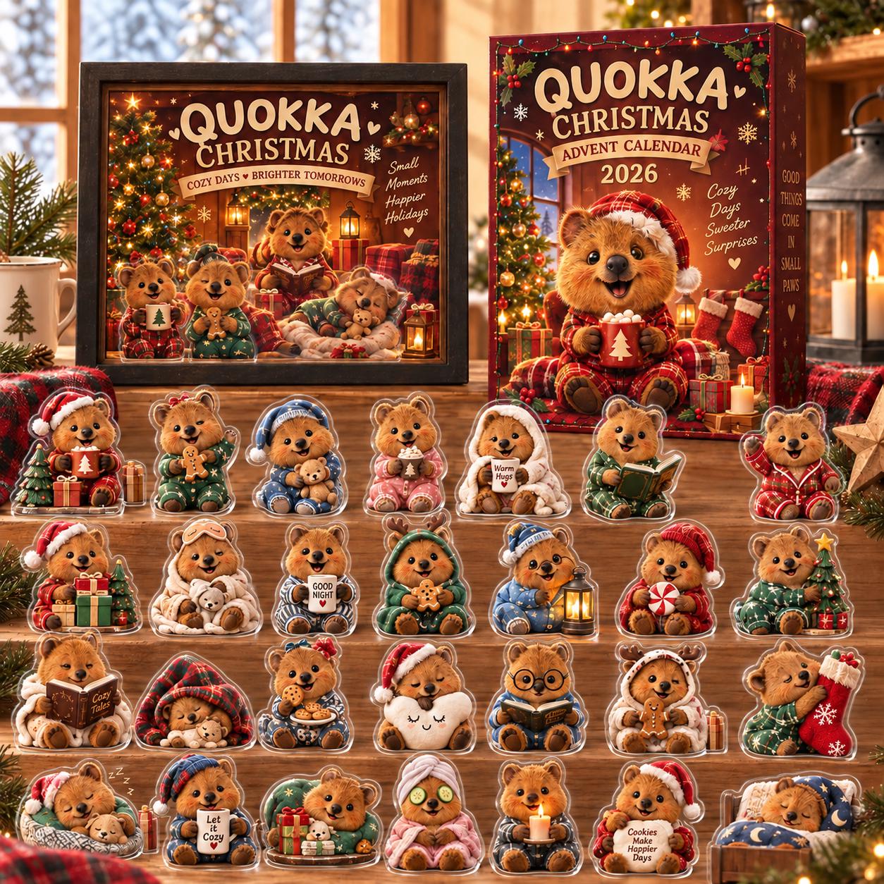 Quokka Christmas Advent Calendar HG 2026, 24 Days Countdown Holiday Decor, Cute Australian Animal Figurines, Unique Xmas Gift for Kids Family - Image 8