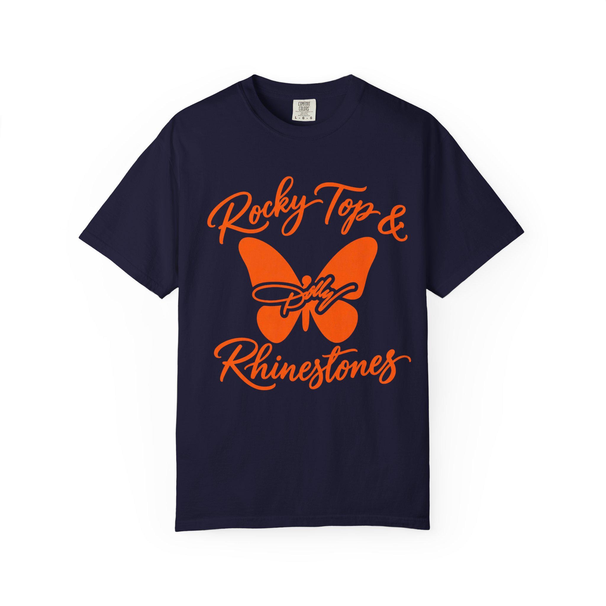Rocky Top & Rhinestones T-shirt | Butterfly Tennessee Script Tee HFN Shirt - Image 5