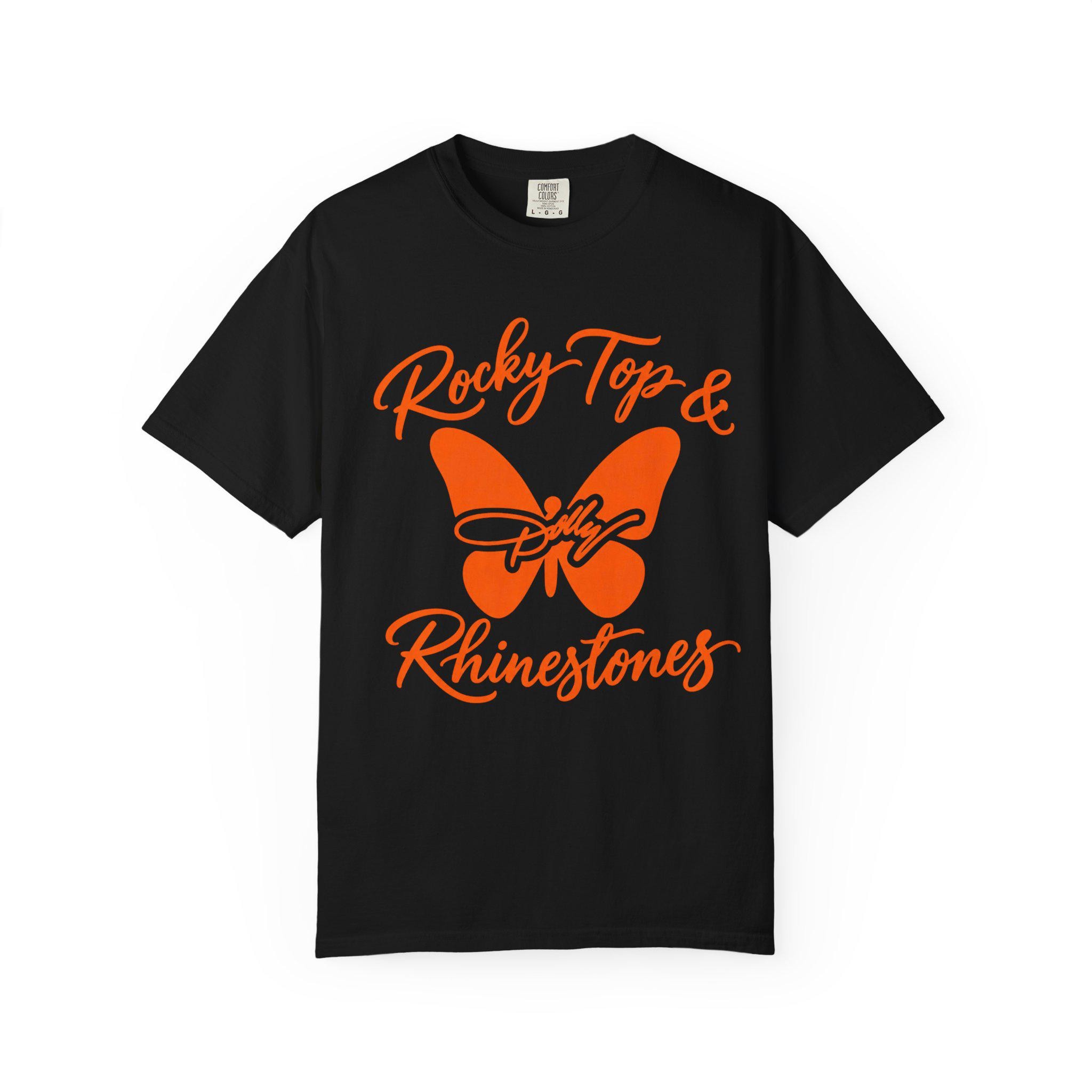 Rocky Top & Rhinestones T-shirt | Butterfly Tennessee Script Tee HFN Shirt - Image 6