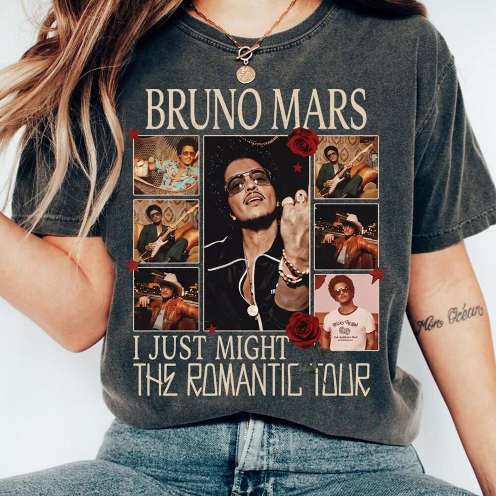 Bruno Mars Vintage Shirt, Concert Tour Tee, Retro Pop R&B Singer Shirt, Music Fan Gift HFN Shirt - Image 2