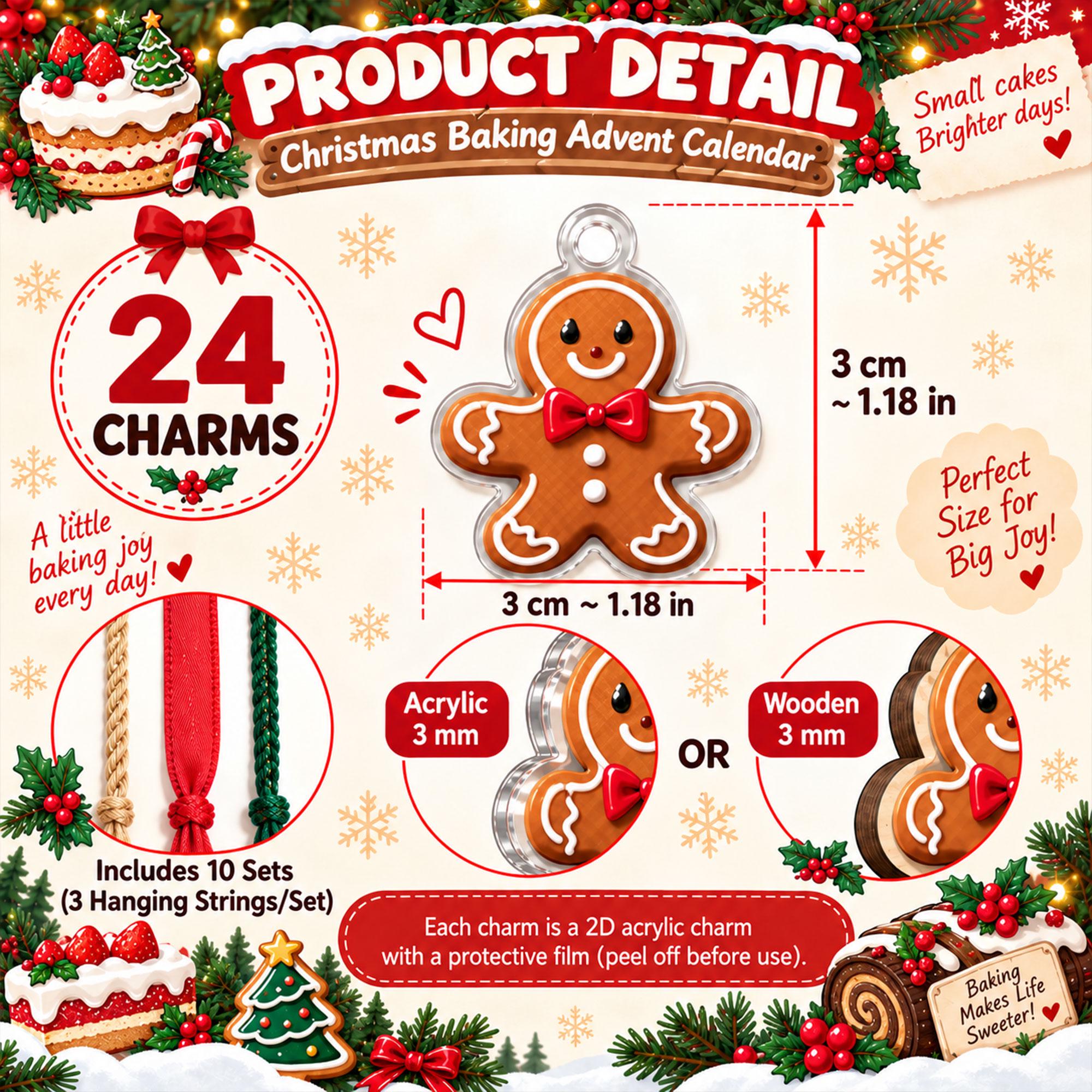 Personalized Christmas Baking Advent Calendar HG 2026, Custom Name Holiday Countdown - Image 7
