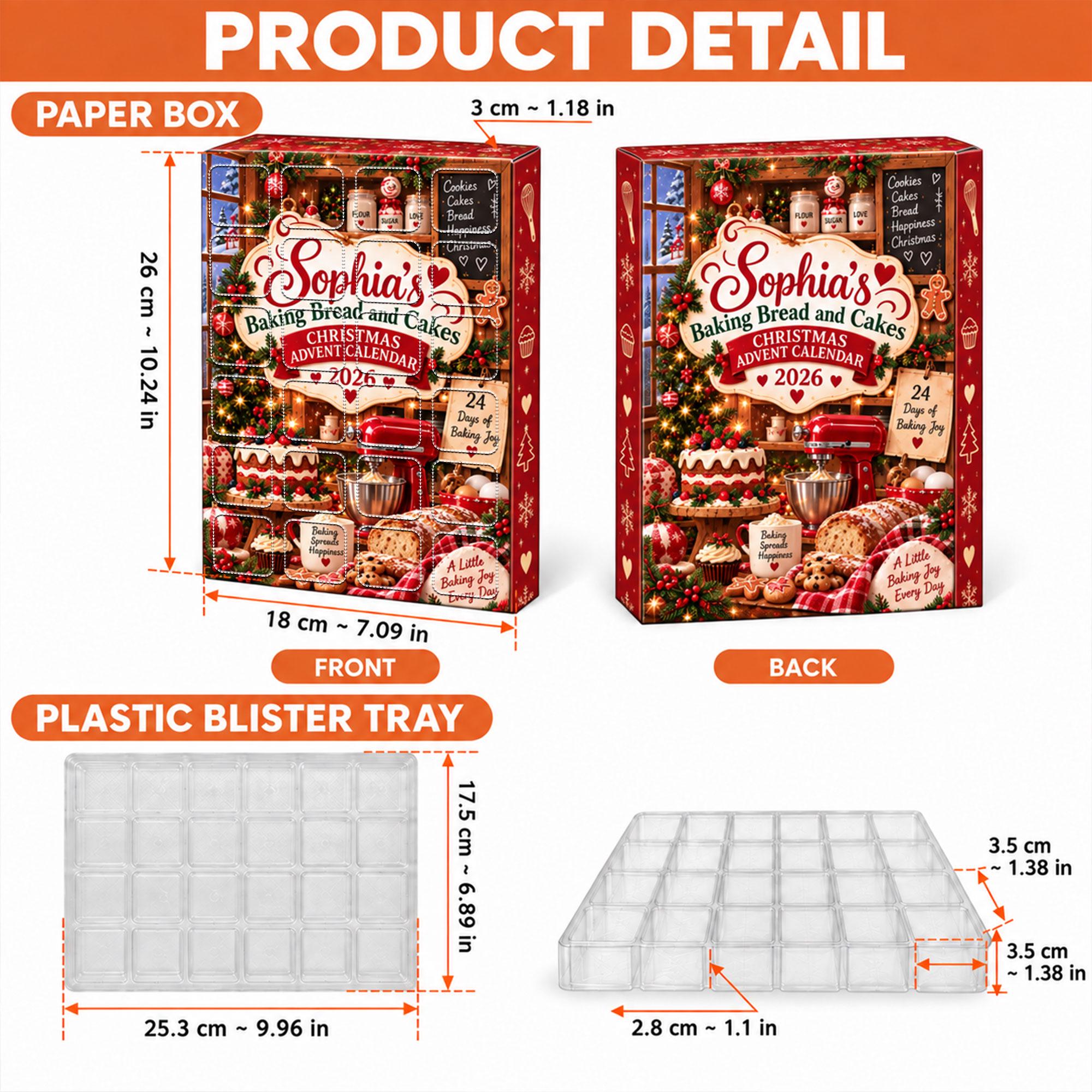 Personalized Christmas Baking Advent Calendar HG 2026, Custom Name Holiday Countdown - Image 4