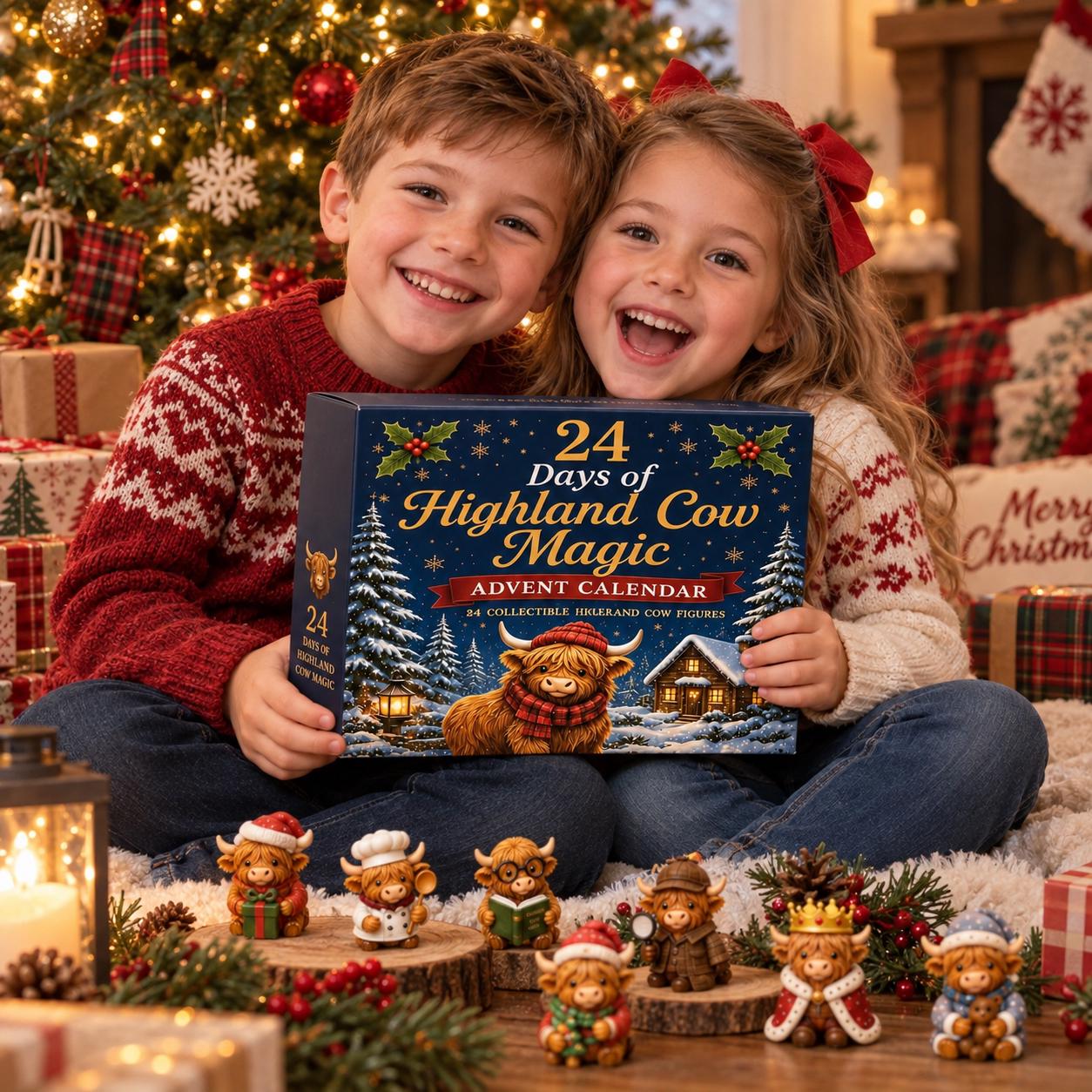 24 Days Highland Cow Advent Calendar HG: 2D Acrylic Ornaments (Blind Box) - Image 3