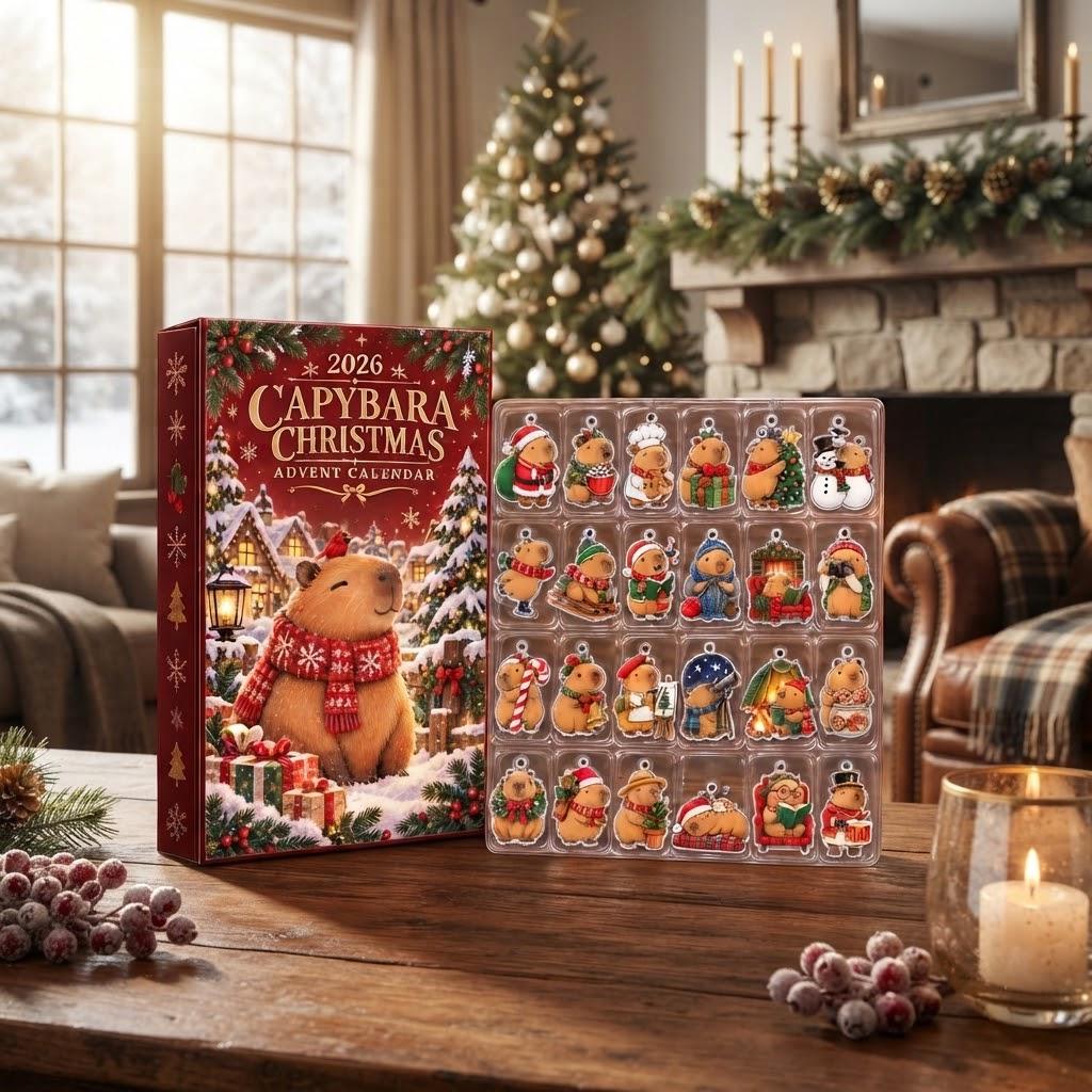 2026 Capybara Christmas Advent Calendar HG, 24 Acrylic Ornaments, Holiday Countdown Gift - Image 2