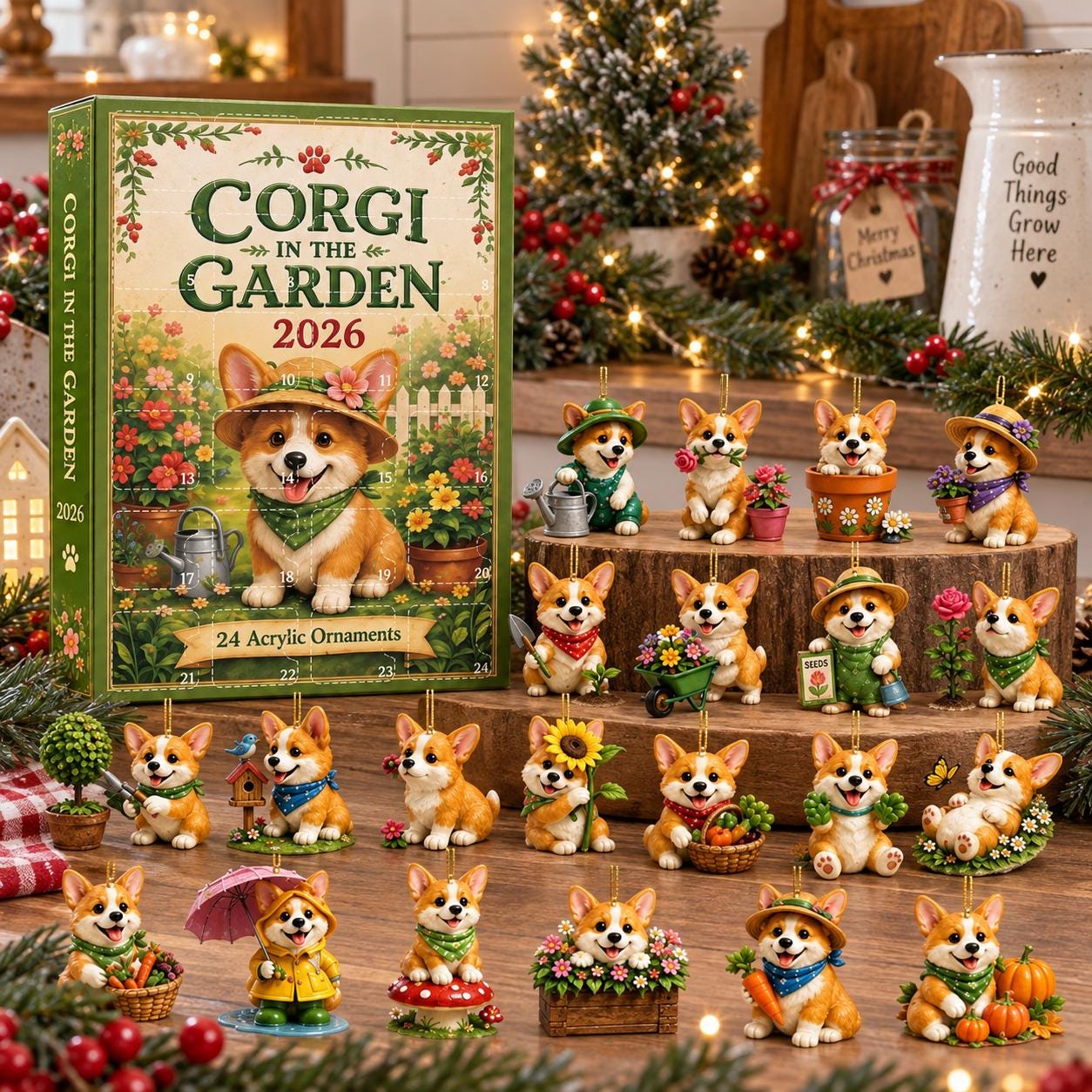 2026 Golden Retriever Advent Calendar HG | 24 Acrylic Dog Ornaments (Holiday Countdown) - Image 8