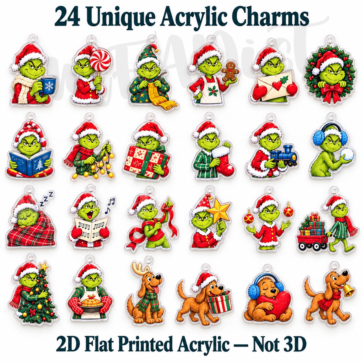 24 Days of Green Monster Christmas Chaos – Advent Calendar HG 2026 with Hanging Ornaments & Max the Dog - Image 2