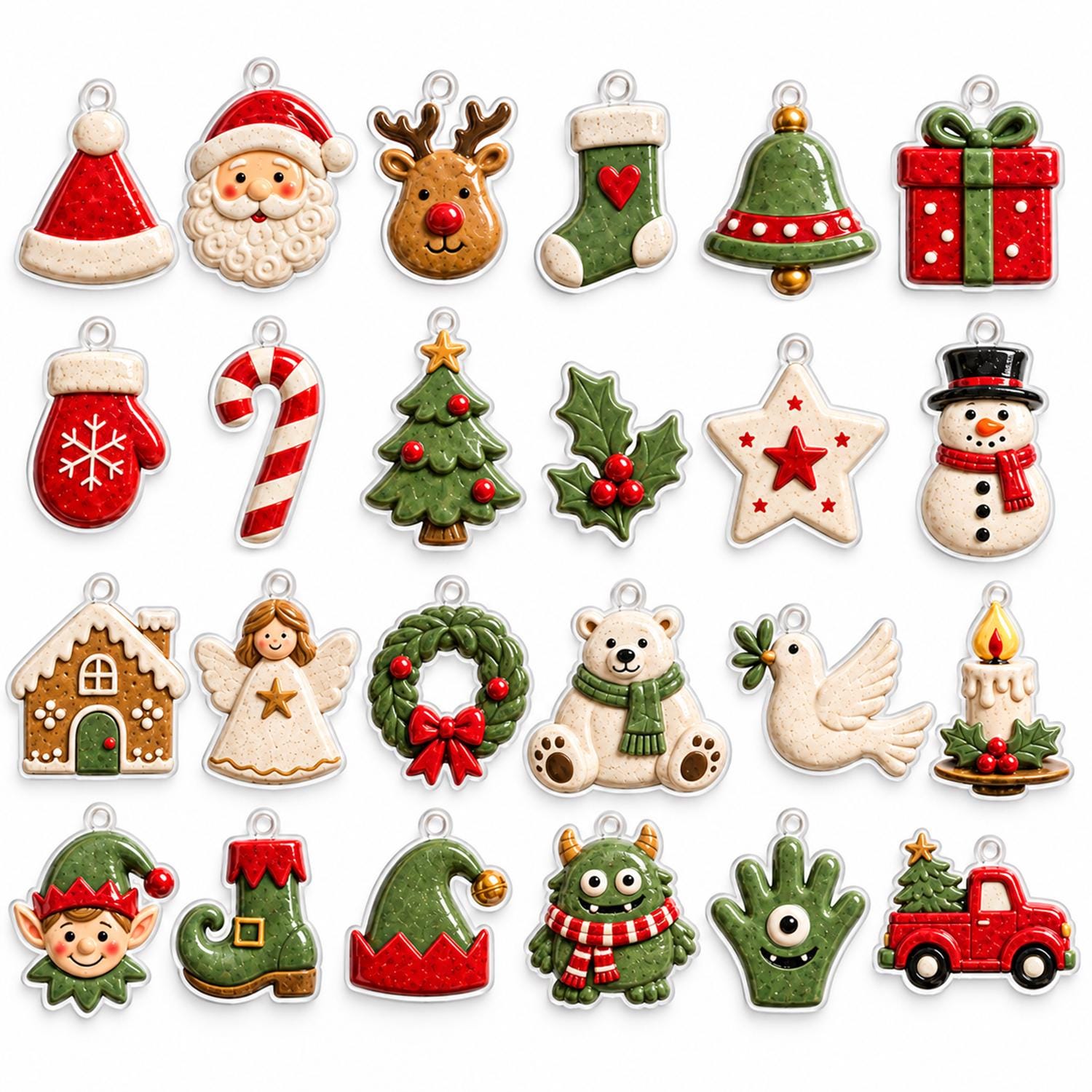 Santa Clause Advent Calendar HG 2026, 24 Day Christmas Countdown, Acrylic Nativity Ornaments, Calendar Christmas Gift for Kids & Family - Image 3