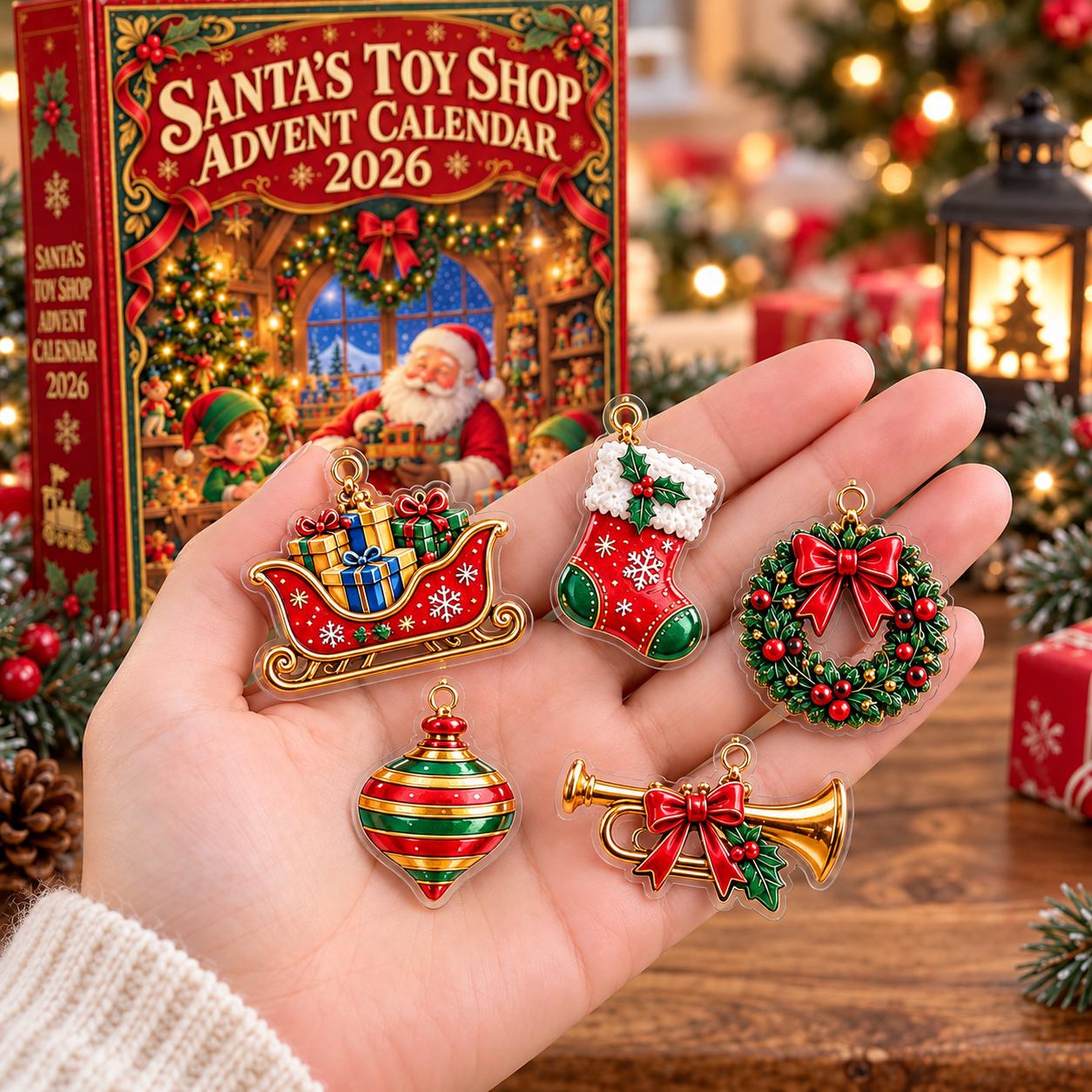 Santa Christmas Advent Calendar HG 2026, 24 Day Countdown, Holiday Countdown Calendar, Winter Decor, Holiday Magic - Image 4