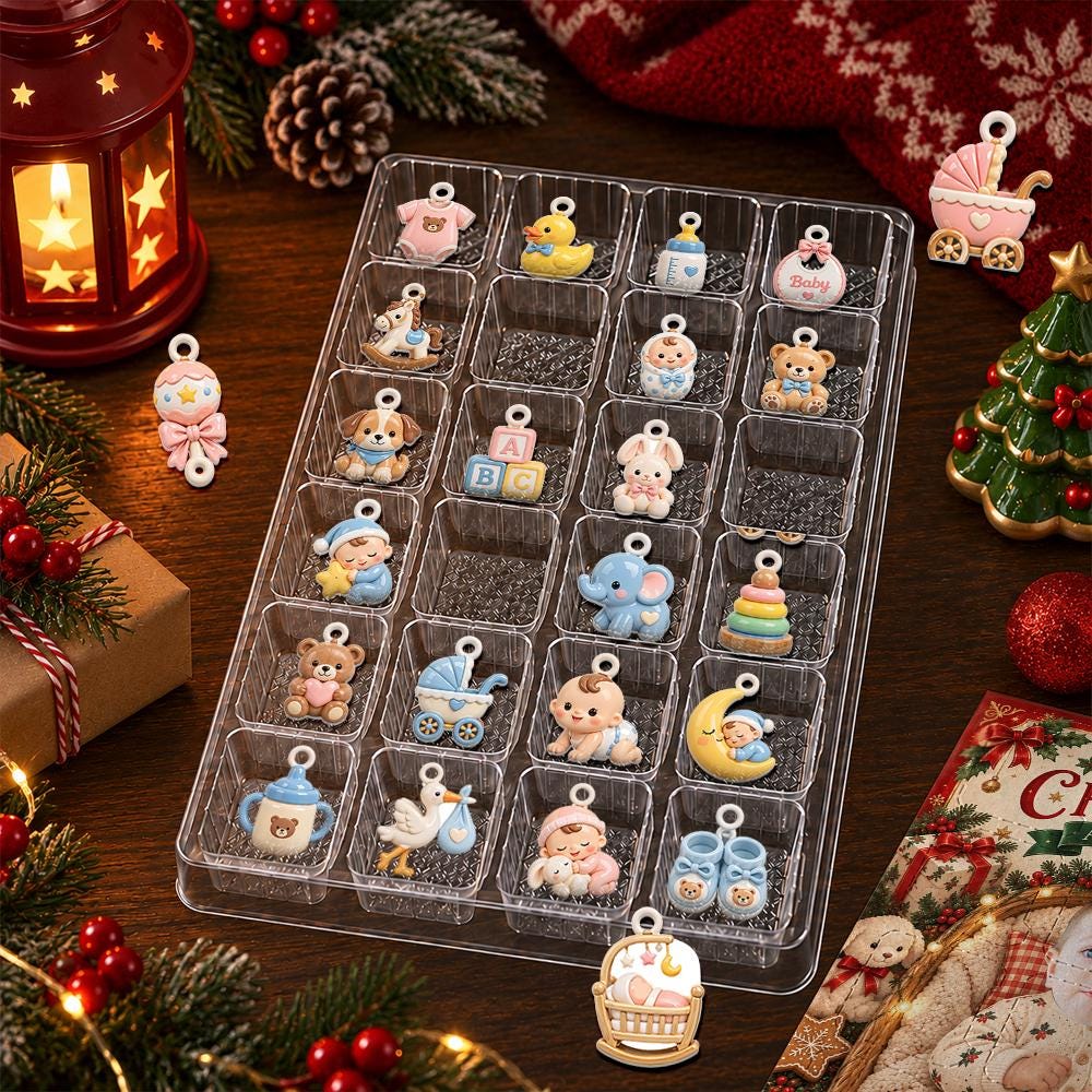 Baby First Christmas Advent Calendar HG, Personalized 24 Acrylic Charms, Custom Photo Keepsake, 2026 Countdown - Image 4