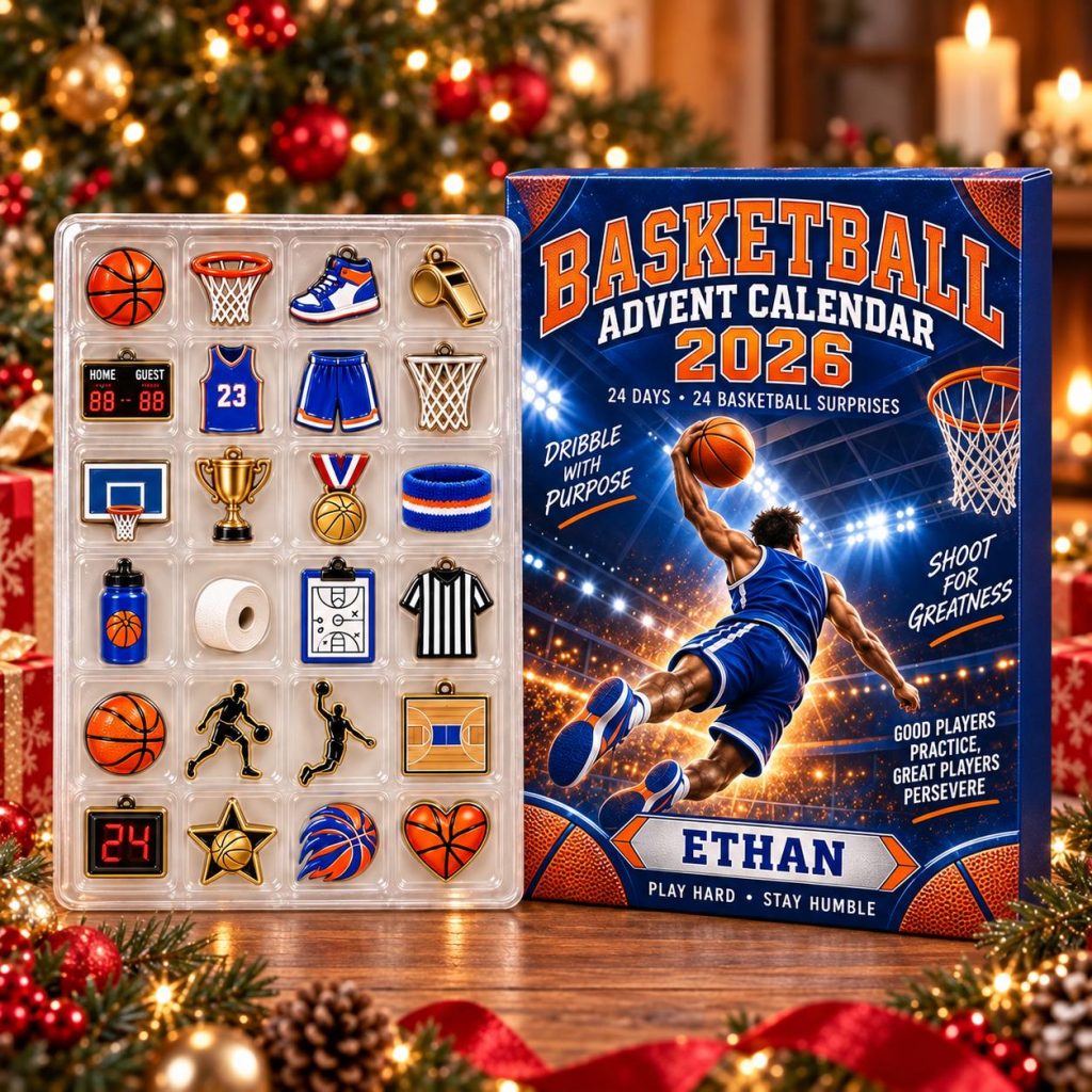 Personalized Basketball Advent Calendar HG: Custom 2026 Blind Box Charms