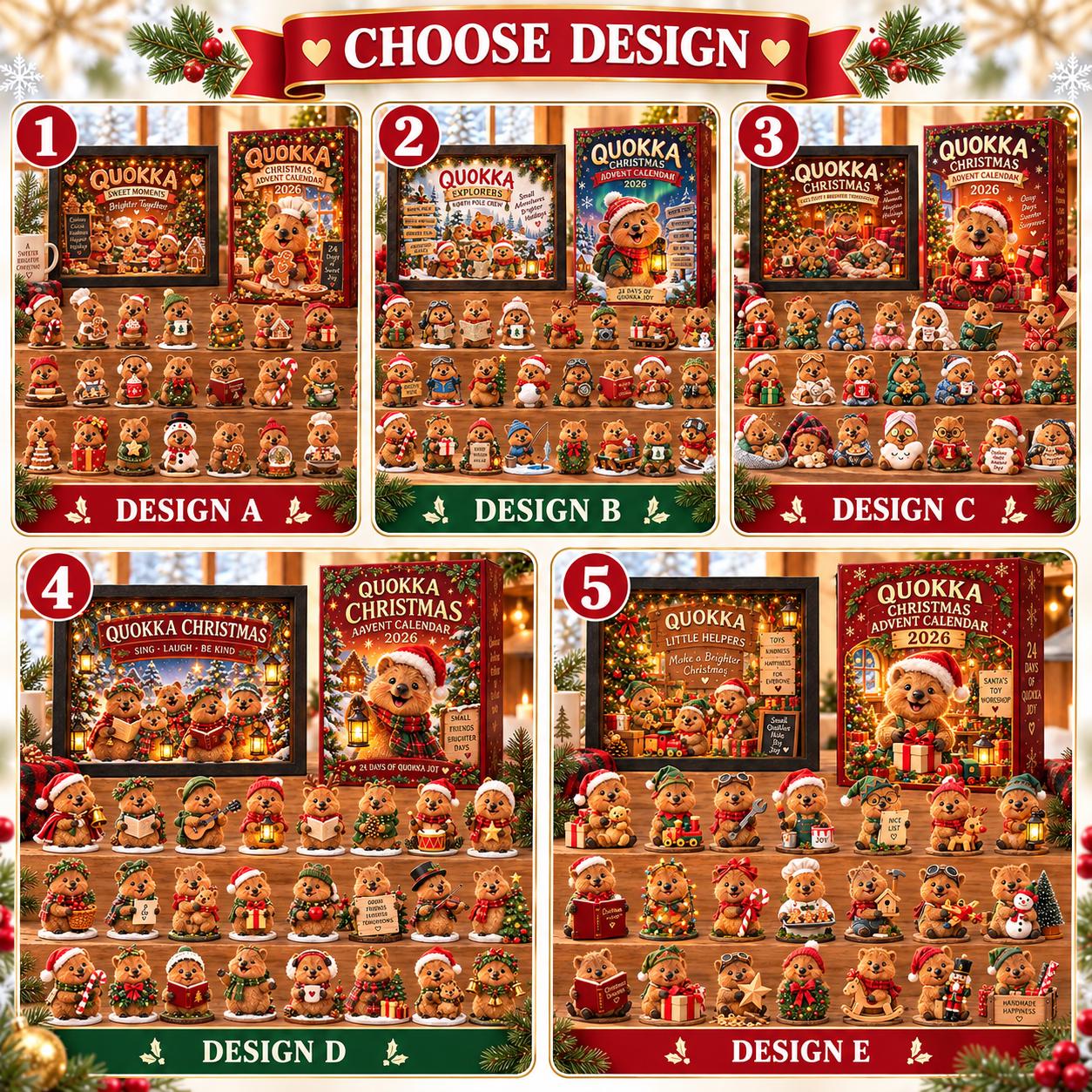Quokka Christmas Advent Calendar HG 2026, 24 Days Countdown Holiday Decor, Cute Australian Animal Figurines, Unique Xmas Gift for Kids Family - Image 3