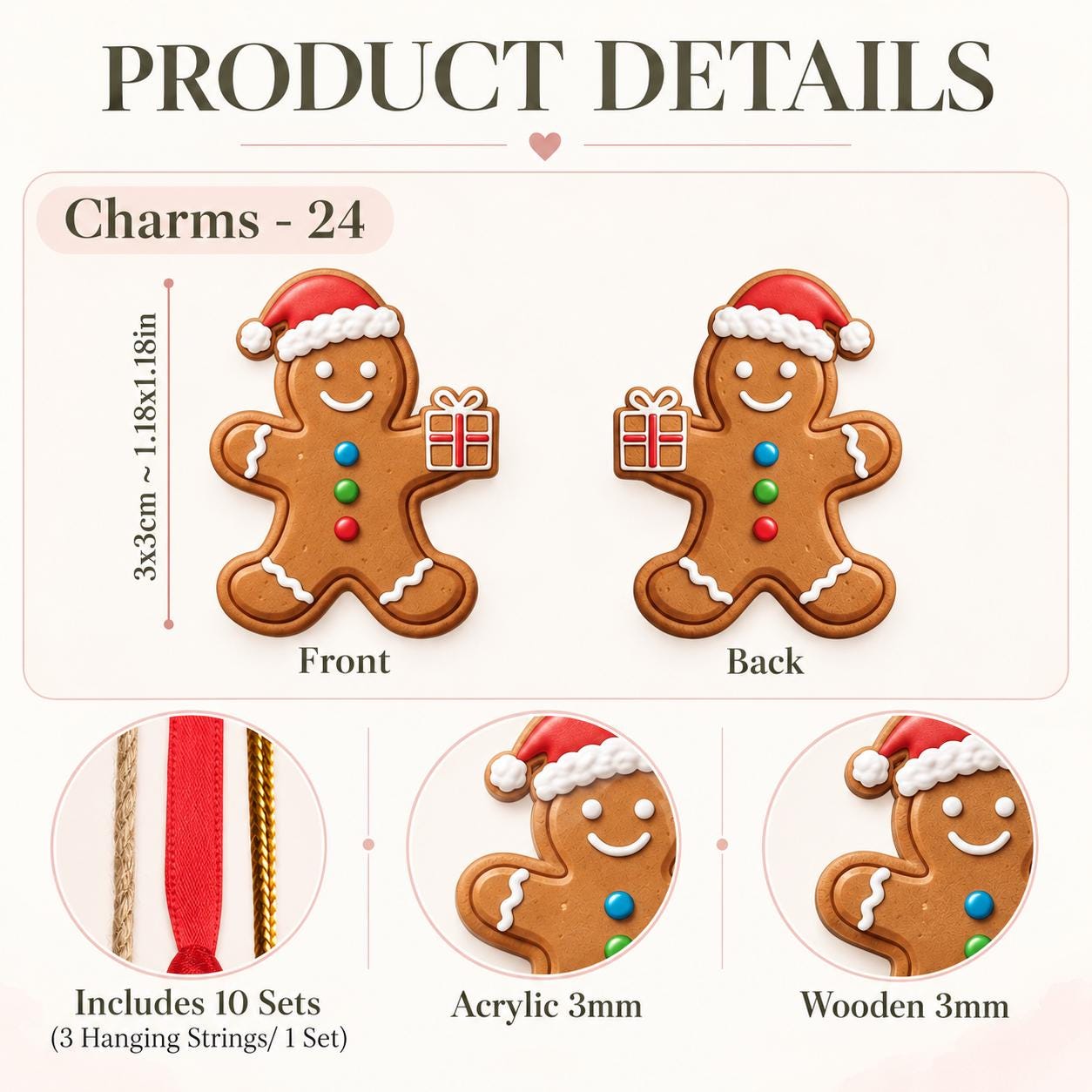 Nurse Advent Calendar HG 2026, 24 Days Christmas Countdown, Nurse Christmas Gift, RN Nursing Gift, Medical Acrylic Ornament Set - Image 6