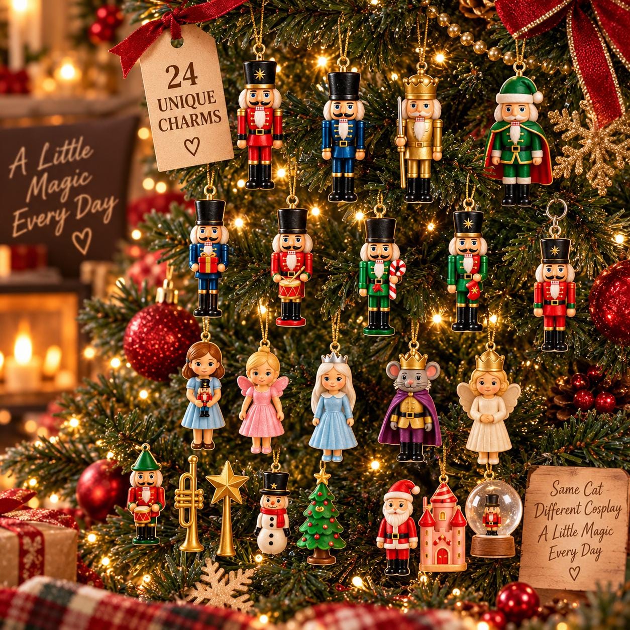 Nutcracker Christmas Advent Calendar HG 2026, 24-Day Christmas Countdown, Holiday Gift,Highland Cow Collectible, Family Activity, Holiday Magic - Image 2
