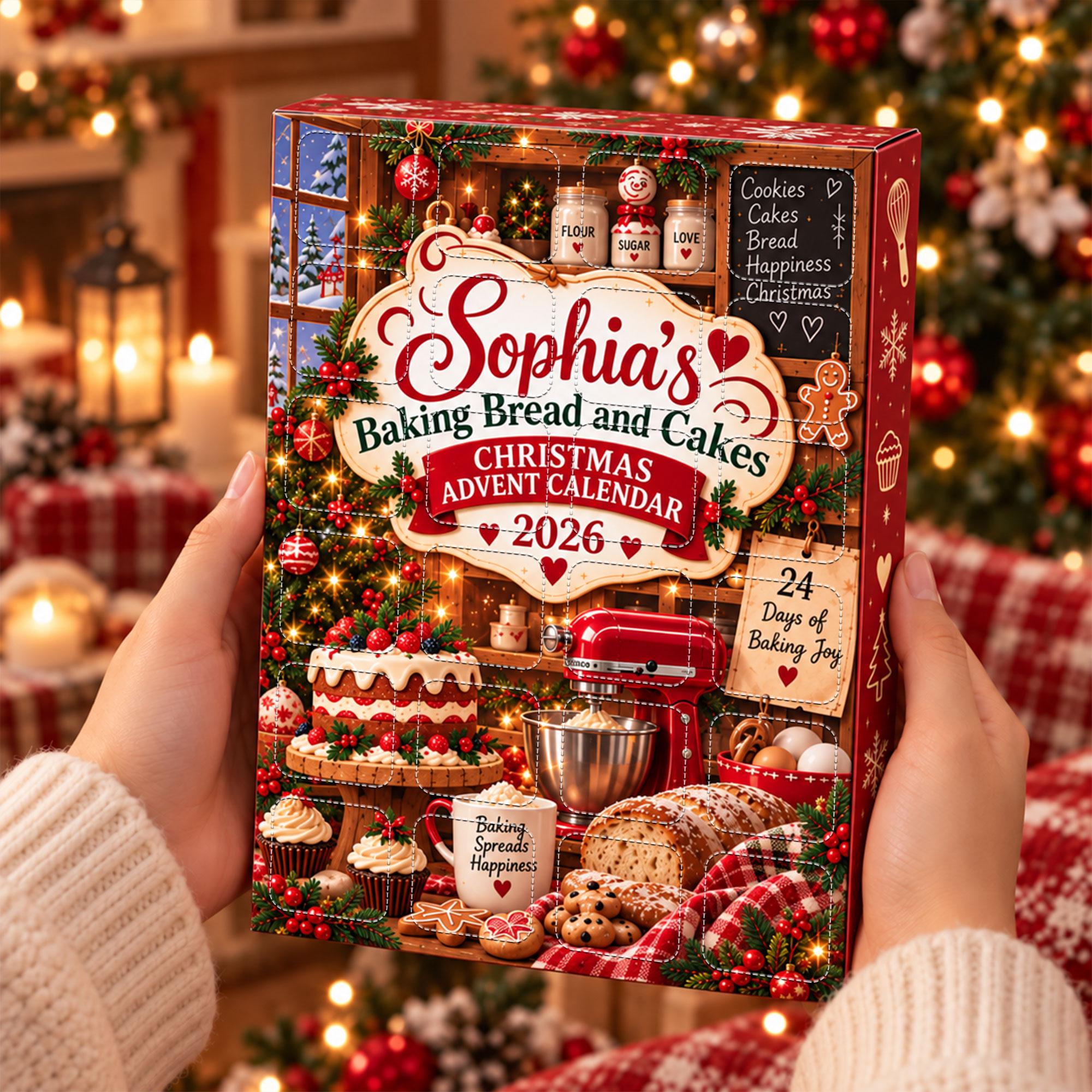 Personalized Christmas Baking Advent Calendar HG 2026, Custom Name Holiday Countdown - Image 2