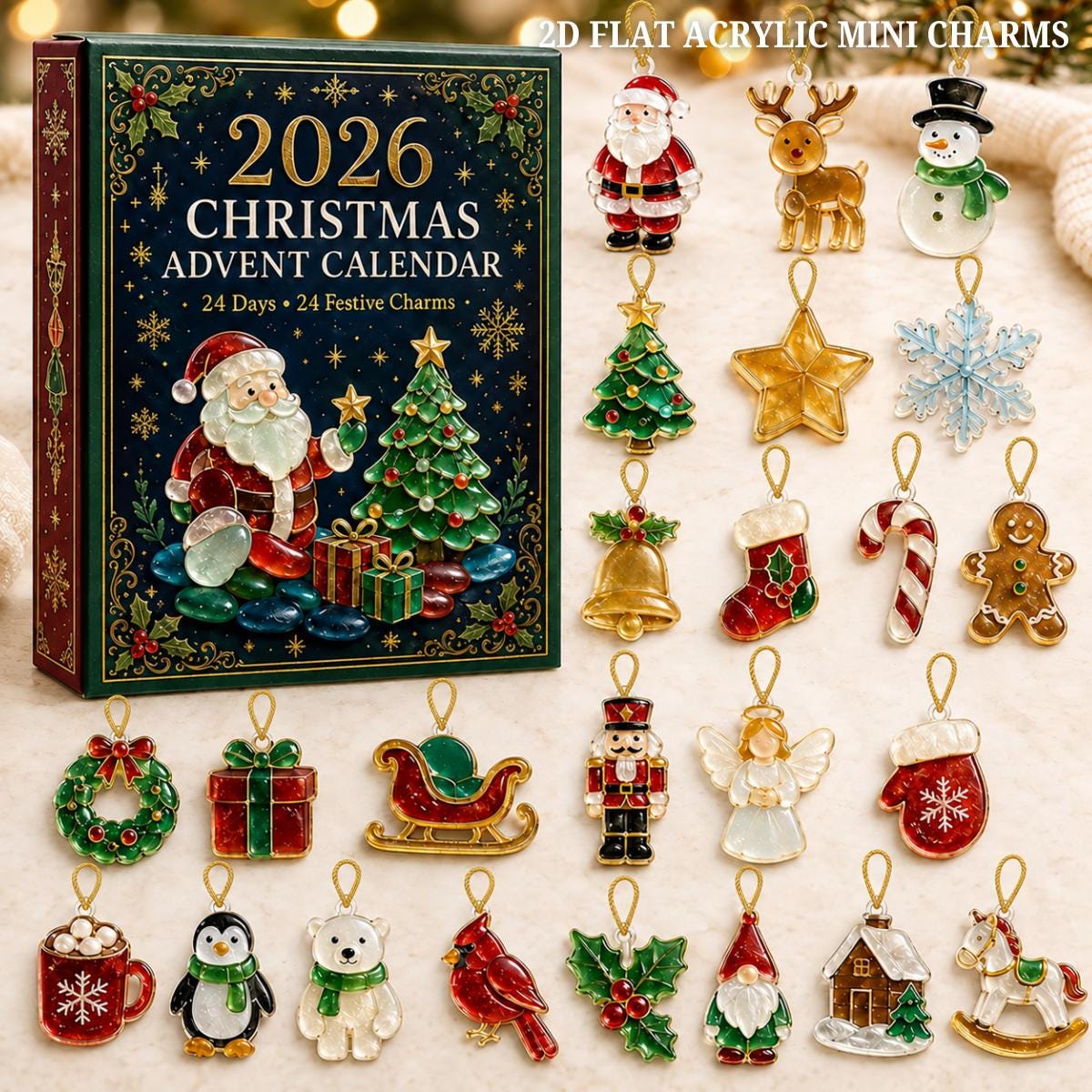 2026 Christmas Advent Calendar HG, 24 Days Holiday Countdown Blind Box, Xmas Keepsake Gift for Kids & Family - Image 2