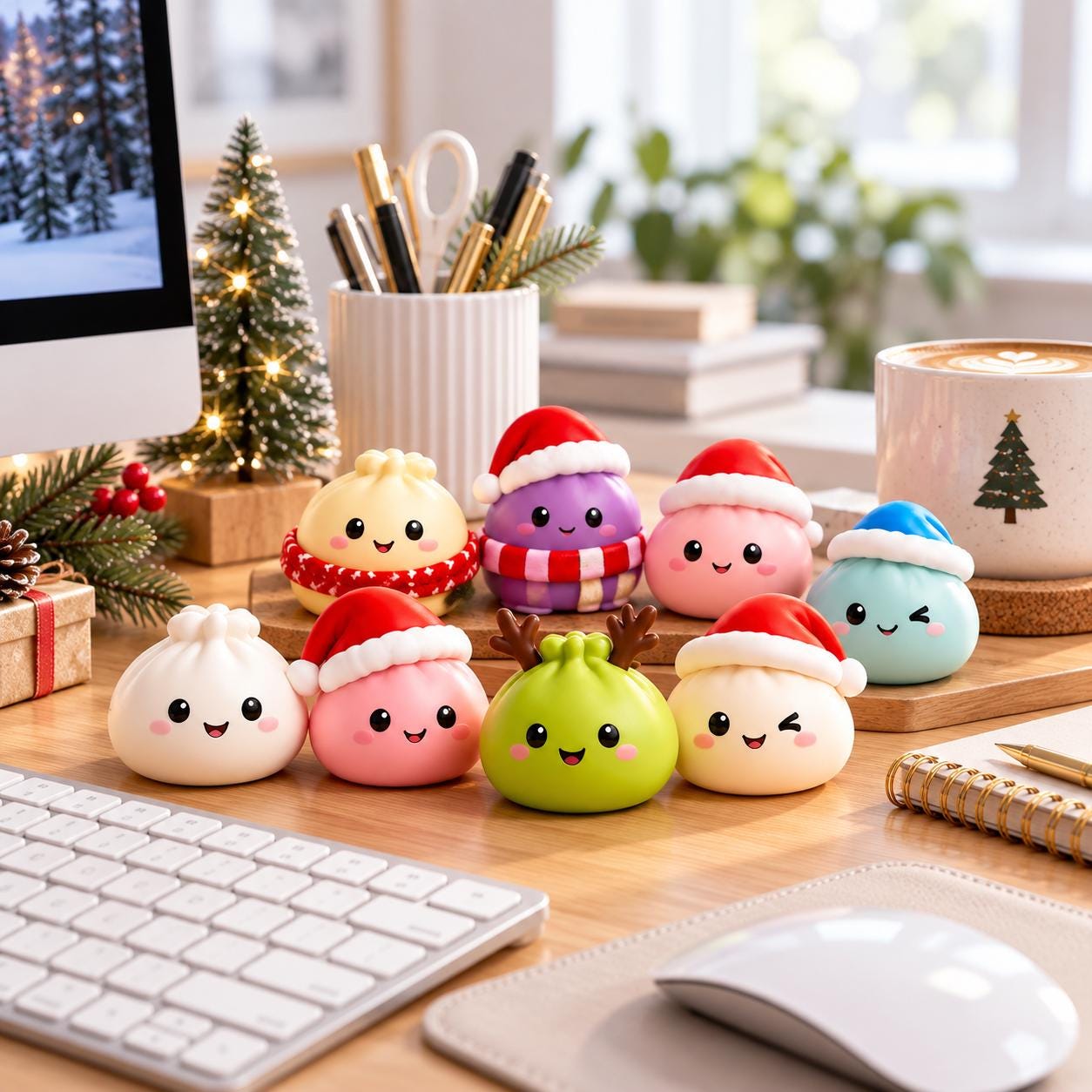 Personalized Name, Full set 24 Christmas Dumpling Squishy HG Countdown 2026, 24 Day Calendar, game christmas, decor Xmas - Image 2