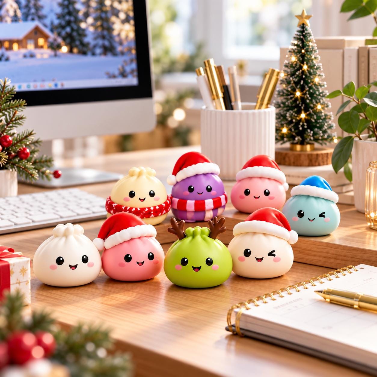 Personalized Name, Full set 24 Christmas Dumpling Squishy HG Countdown 2026, 24 Day Calendar, game christmas, decor Xmas - Image 3