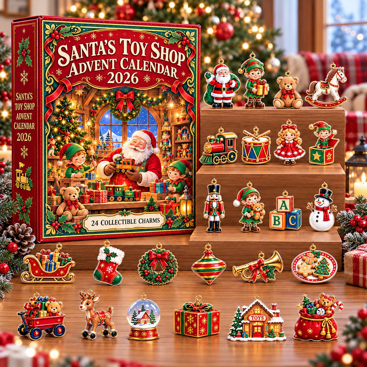 Santa Christmas Advent Calendar HG 2026, 24 Day Countdown, Holiday Countdown Calendar, Winter Decor, Holiday Magic - Image 2