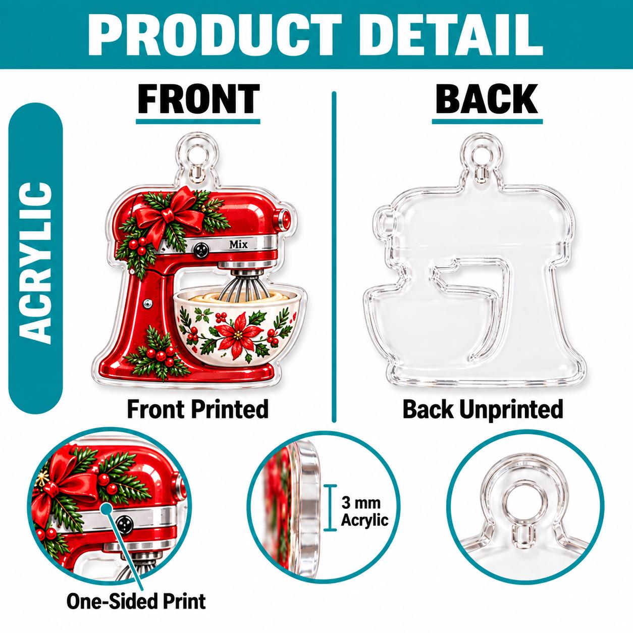 Baking Mixer Advent Calendar HG 2026, 24 Acrylic Charms and Mini Ornaments, Christmas Countdown Box, Baking Lover Holiday Gift - Image 6