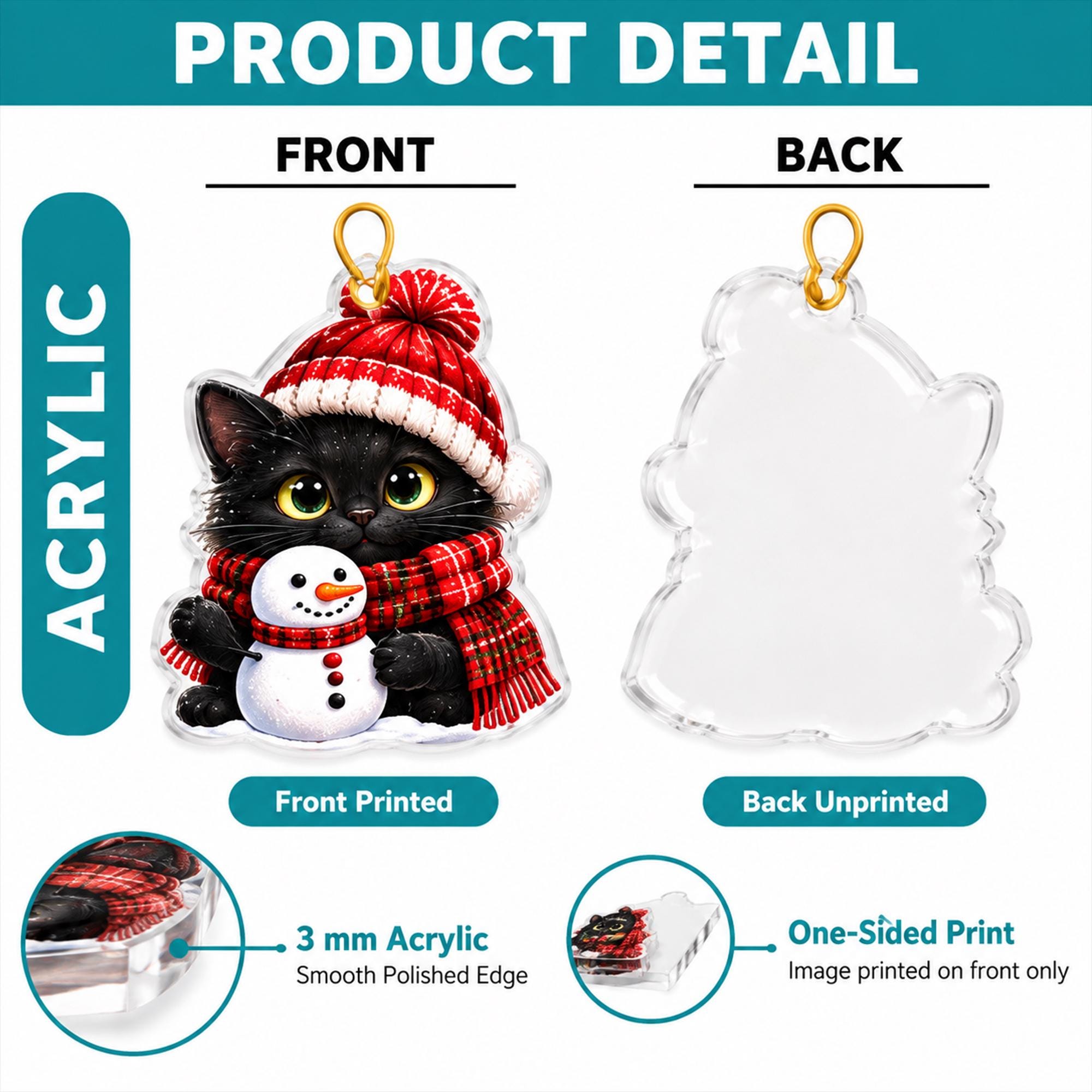 Black Cat Advent Calendar HG 2026, 24 Acrylic Cat Ornaments, Christmas Countdown Box, Cat Lover Gift, Holiday Keepsake for Cat Moms - Image 4