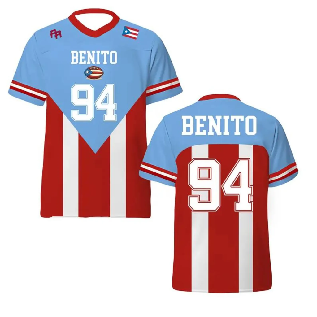 Benito Bowl HalfTime Football Puerto Rico Boricua Inspired 94 Football Jersey Urban Style Jersey HFN