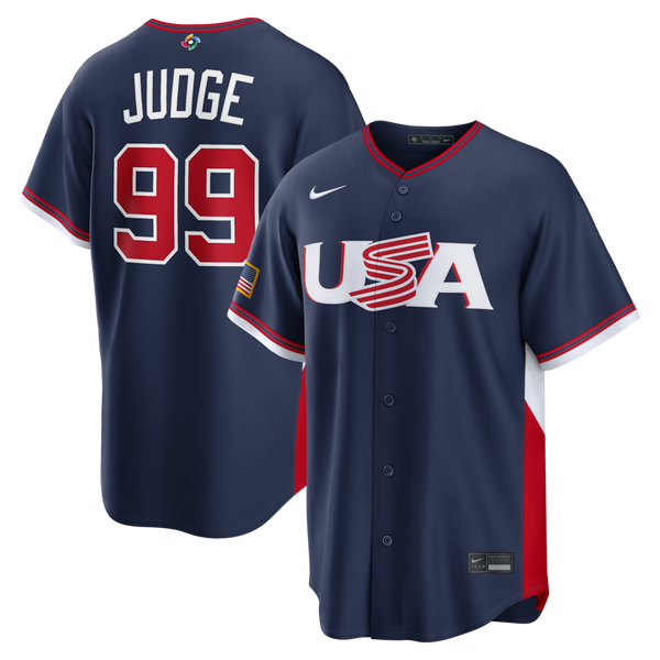 Aaron Judge USA Baseball 2026 World Baseball Classic Road Stadium HFN Baseball Jersey