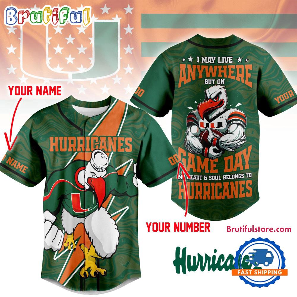 Miami Hurricanes 2025 NCAA Game Day HFN Baseball Jersey Shirt