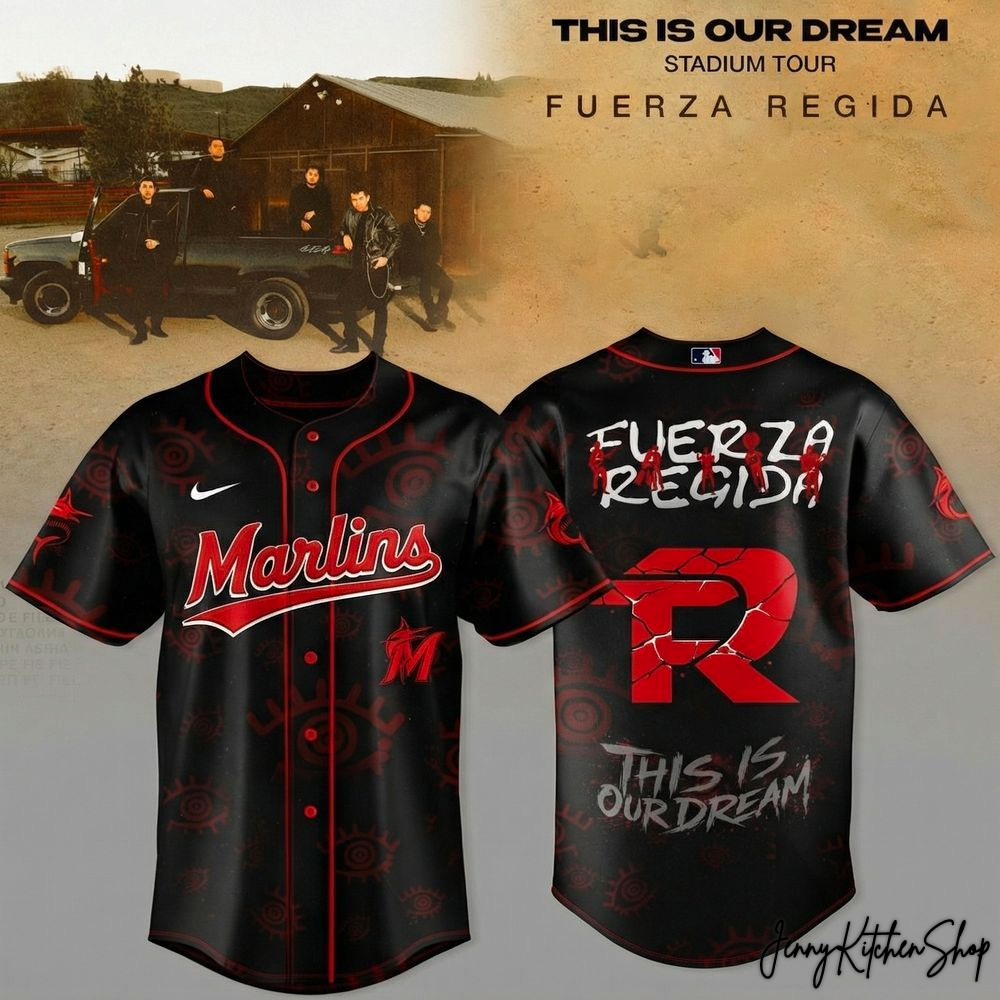 Miami Marlins x Fuerza Regida 2026 This Is Our Dream Stadium Tour HFN Baseball Jersey