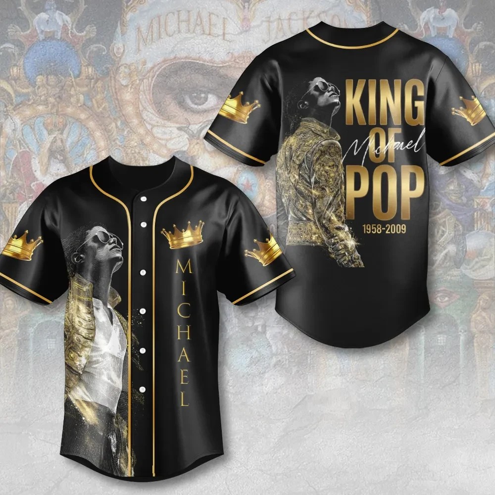 Michael Jackson King Of Pop Baseball Jersey HG 2026 Michael Jackson Merch Gift For Music Lovers – Joyoce