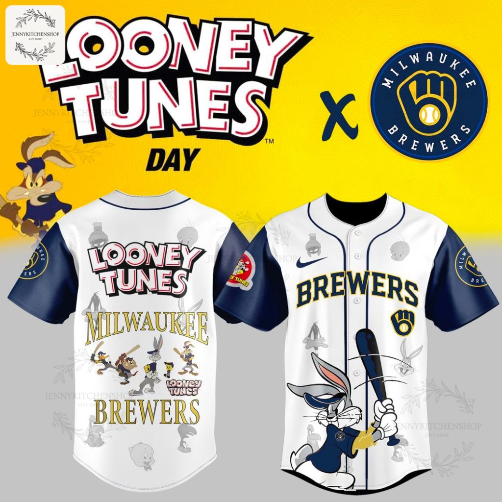 Milwaukee Brewers Looney Tunes Night HFN Baseball Jersey 2025