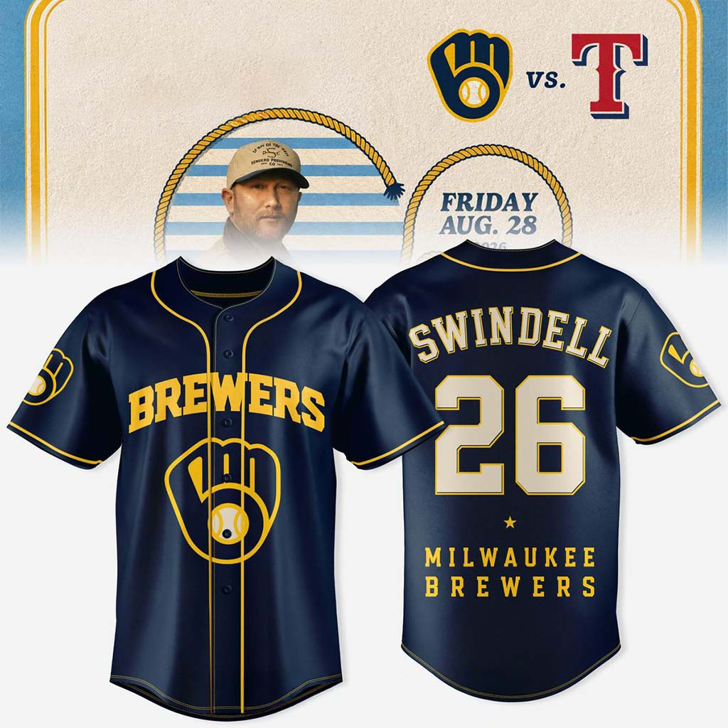 Milwaukee Brewers X Cole Swindell 2026 Night Baseball Jersey HG Brewers Merch Gift For Fans