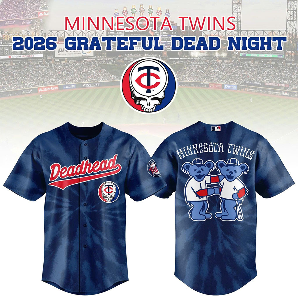 Minnesota Twins 2026 Grateful Dead Night Baseball Jersey HG MN Twins Merch Gift For Baseball Lover
