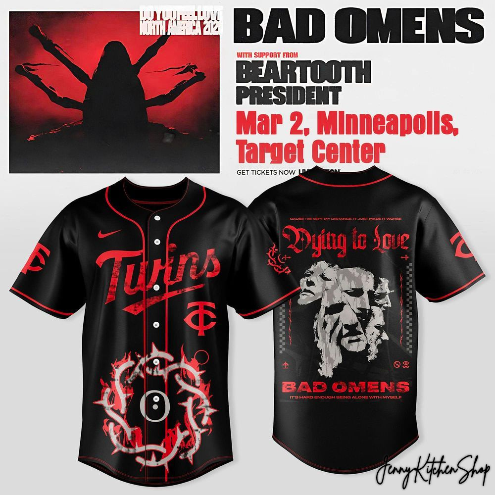 Minnesota Twins x Omens Do You Feel Love North American Tour 2026 HFN Baseball Jersey
