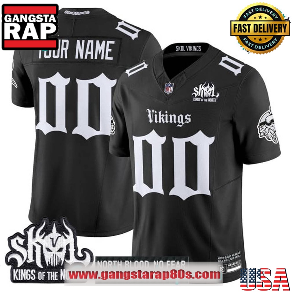 Minnesota Vikings ‘Gothic Norseblood Edition Limited Edition Personalized Football Jersey LN