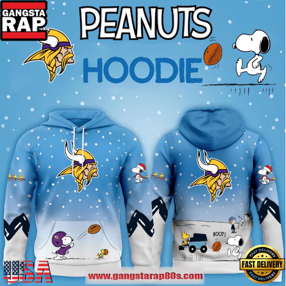 Minnesota Vikings NFL x Peanuts Christmas Unisex T-Shirt Hoodie Or Zip-up Hoodie LN