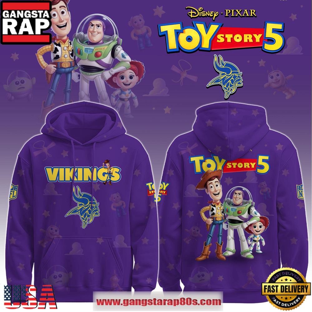 Minnesota Vikings NFL x Toy Story 5  T-Shirt Hoodie Or Zip-up Hoodie LN Shirt