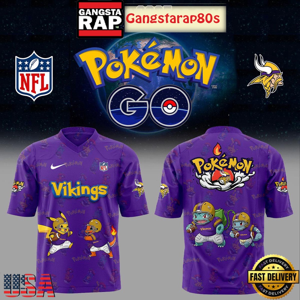 Minnesota Vikings x Pokemon Go 2025  Football Jersey LN