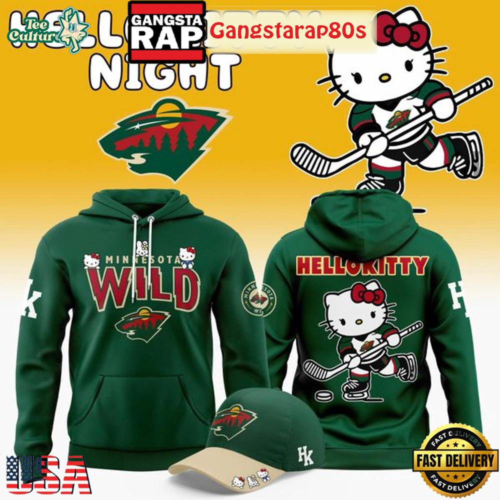 Minnesota Wild x Hello Kitty Night 2026 Unisex T-Shirt Hoodie Or Zip-up Hoodie LN Shirt